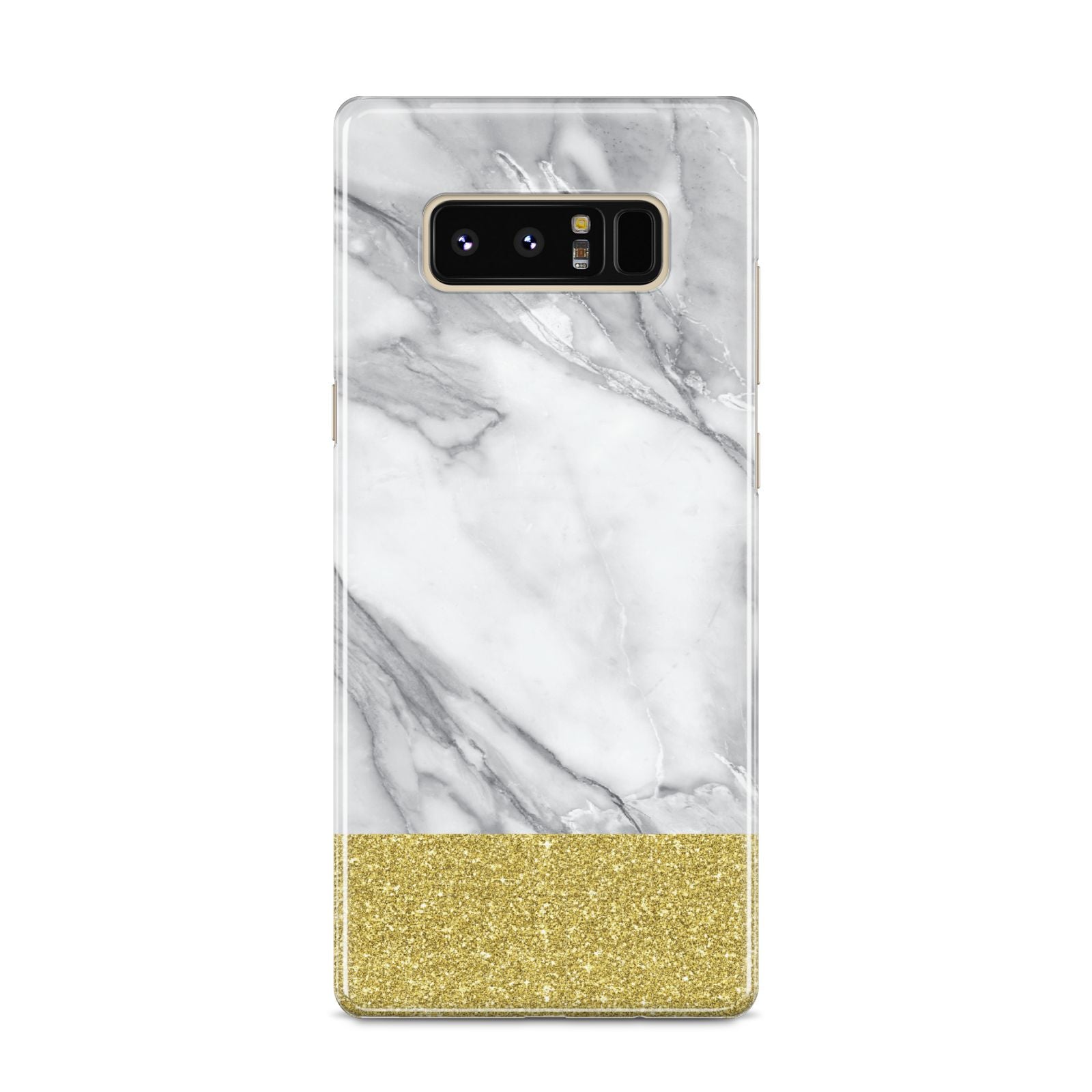 Marble Grey White Gold Samsung Galaxy S8 Case