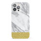 Marble Grey White Gold iPhone 13 Pro Max Full Wrap 3D Snap Case