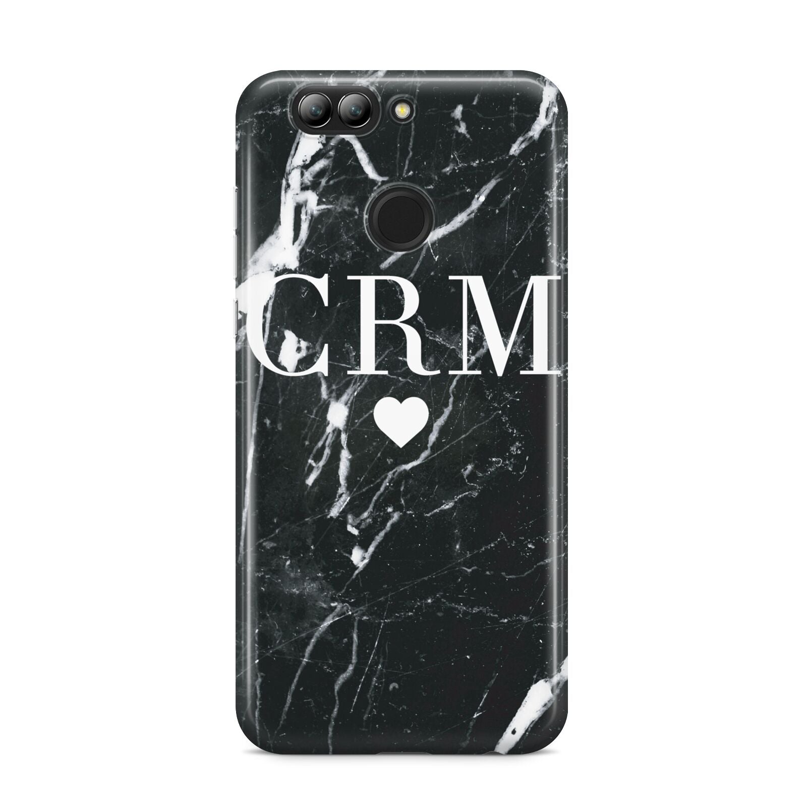 Marble Heart Initials Personalised Huawei Nova 2s Phone Case