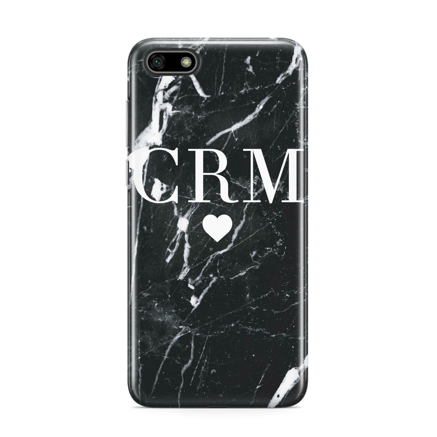 Marble Heart Initials Personalised Huawei Y5 Prime 2018 Phone Case