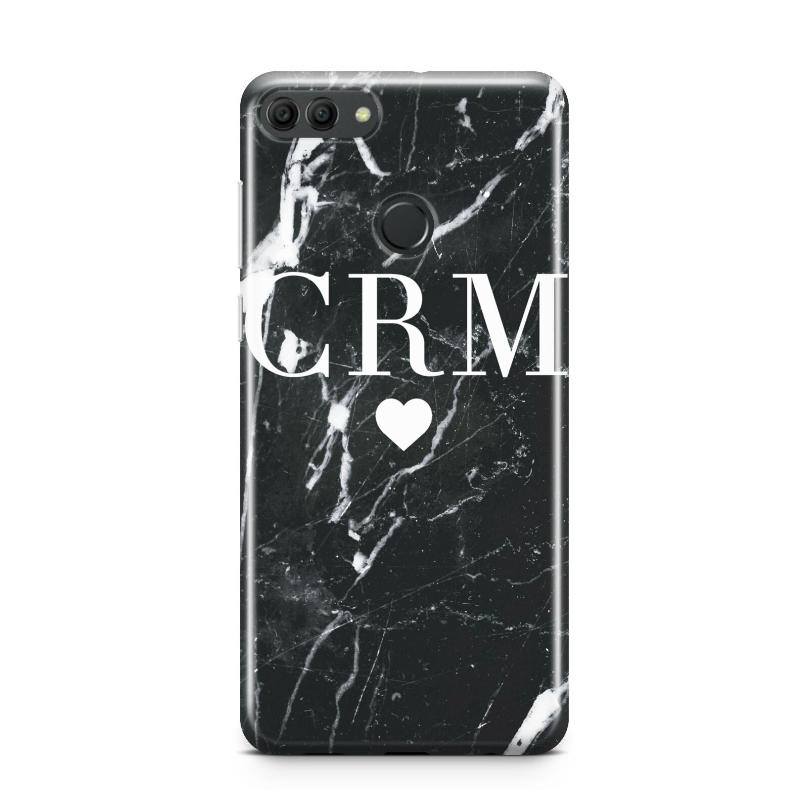 Marble Heart Initials Personalised Huawei Y9 2018