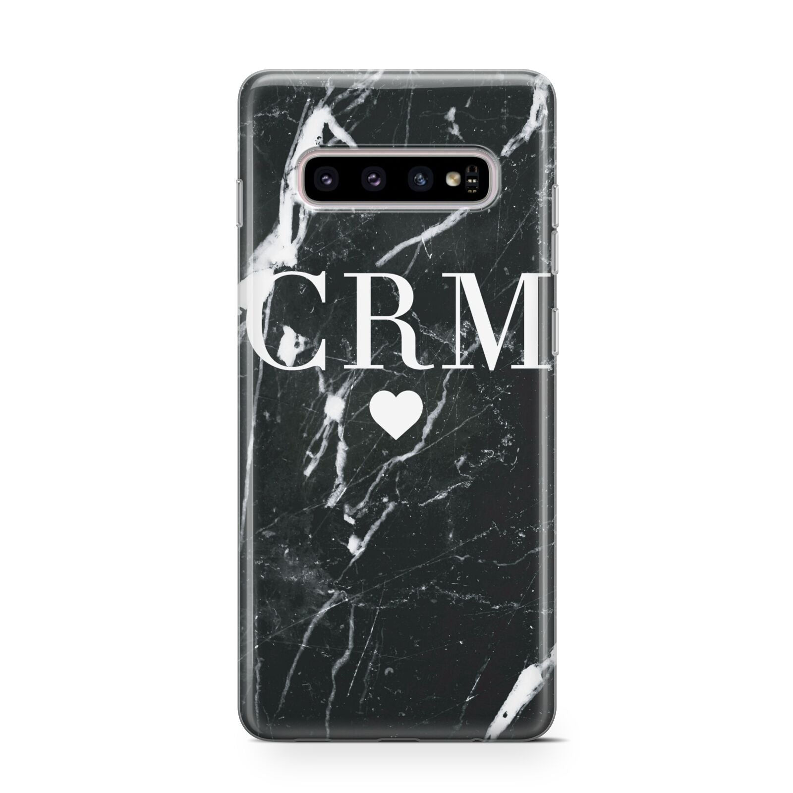 Marble Heart Initials Personalised Protective Samsung Galaxy Case