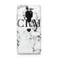 Marble Heart Personalised Initials Huawei Mate 20 Phone Case