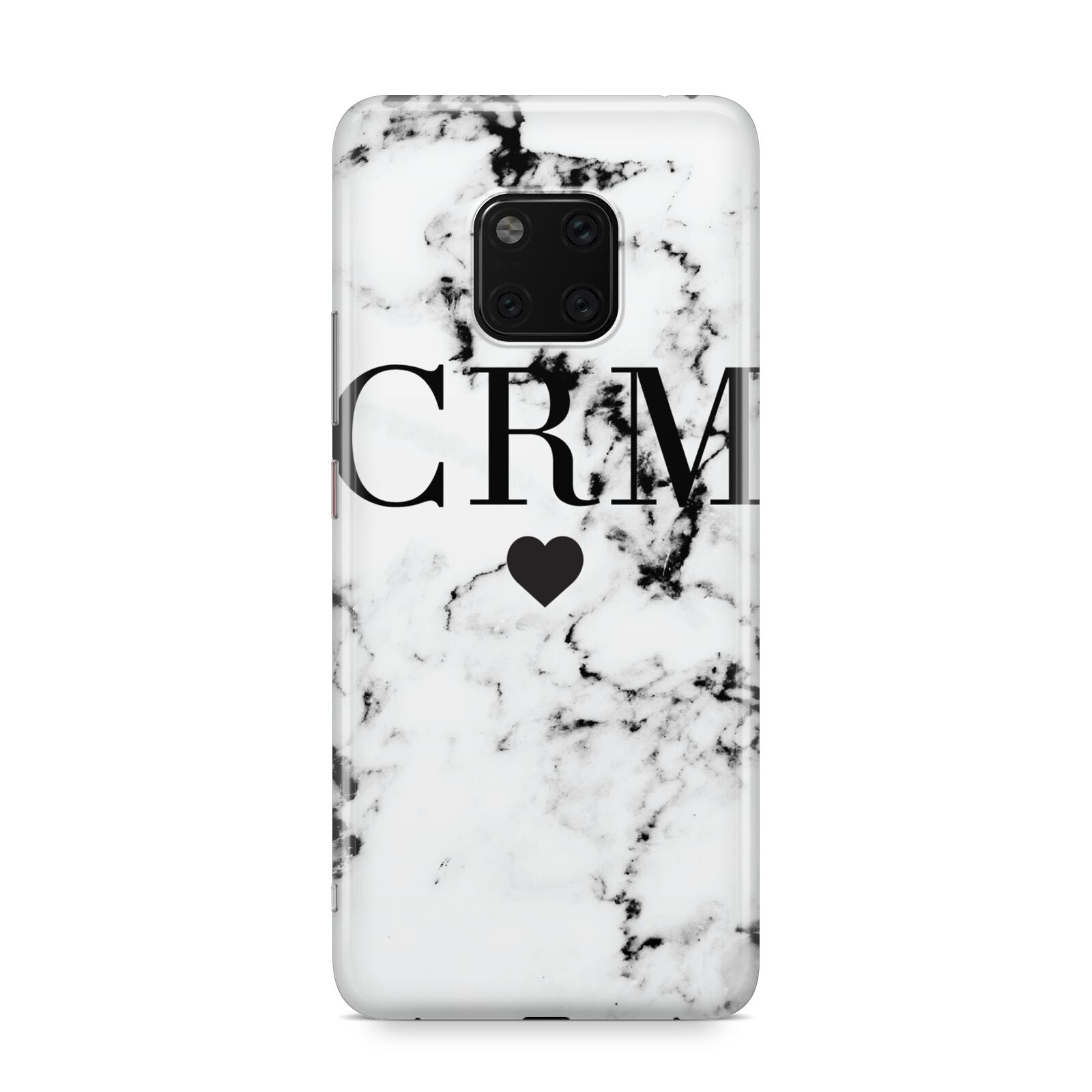 Marble Heart Personalised Initials Huawei Mate 20 Pro Phone Case