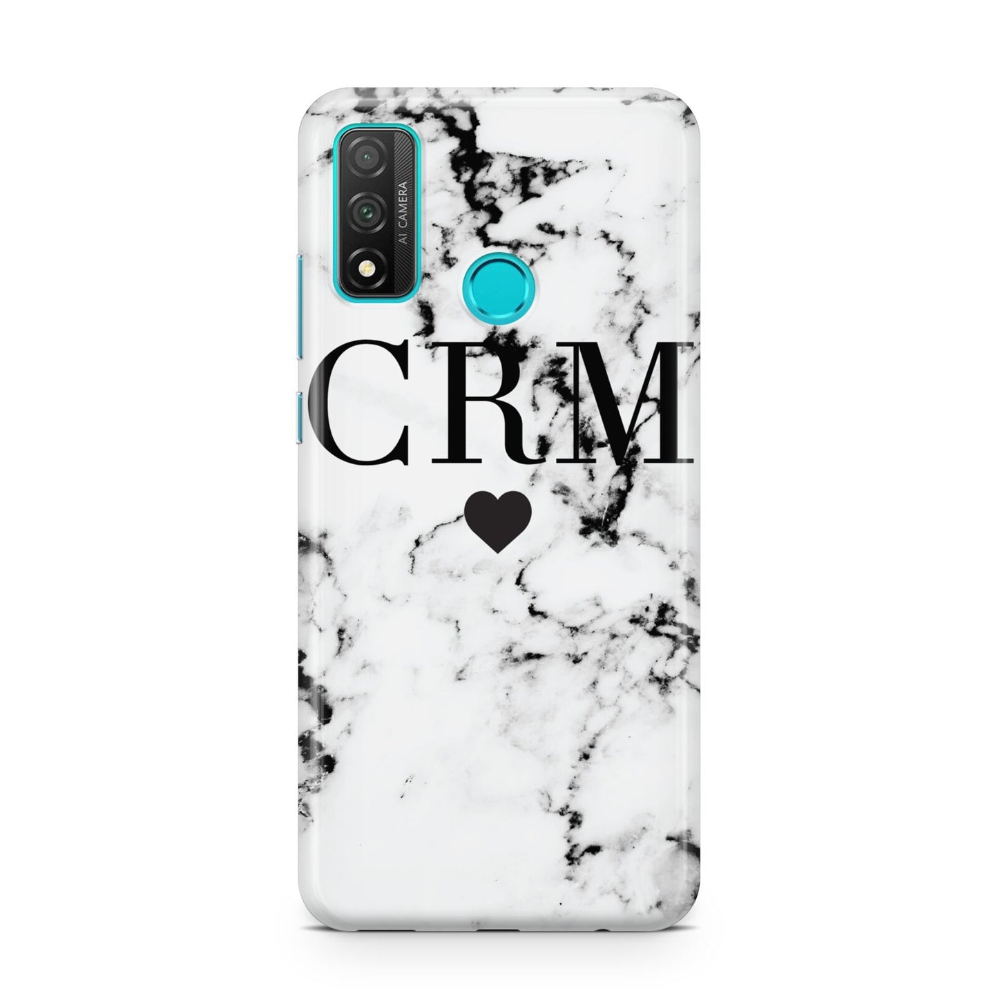 Marble Heart Personalised Initials Huawei P Smart 2020