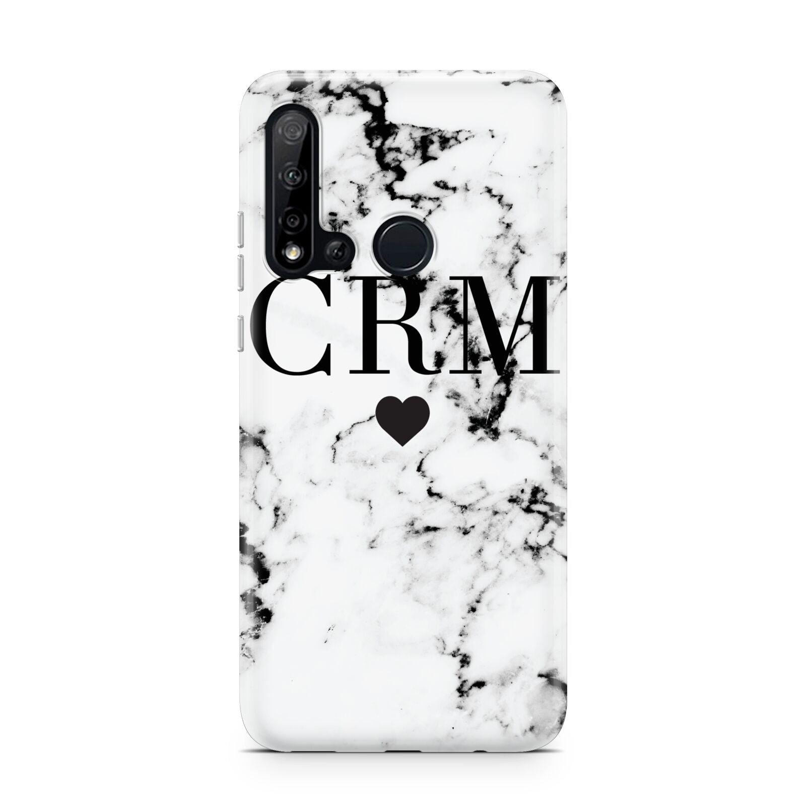 Marble Heart Personalised Initials Huawei P20 Lite 5G Phone Case