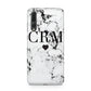 Marble Heart Personalised Initials Huawei P20 Pro Phone Case