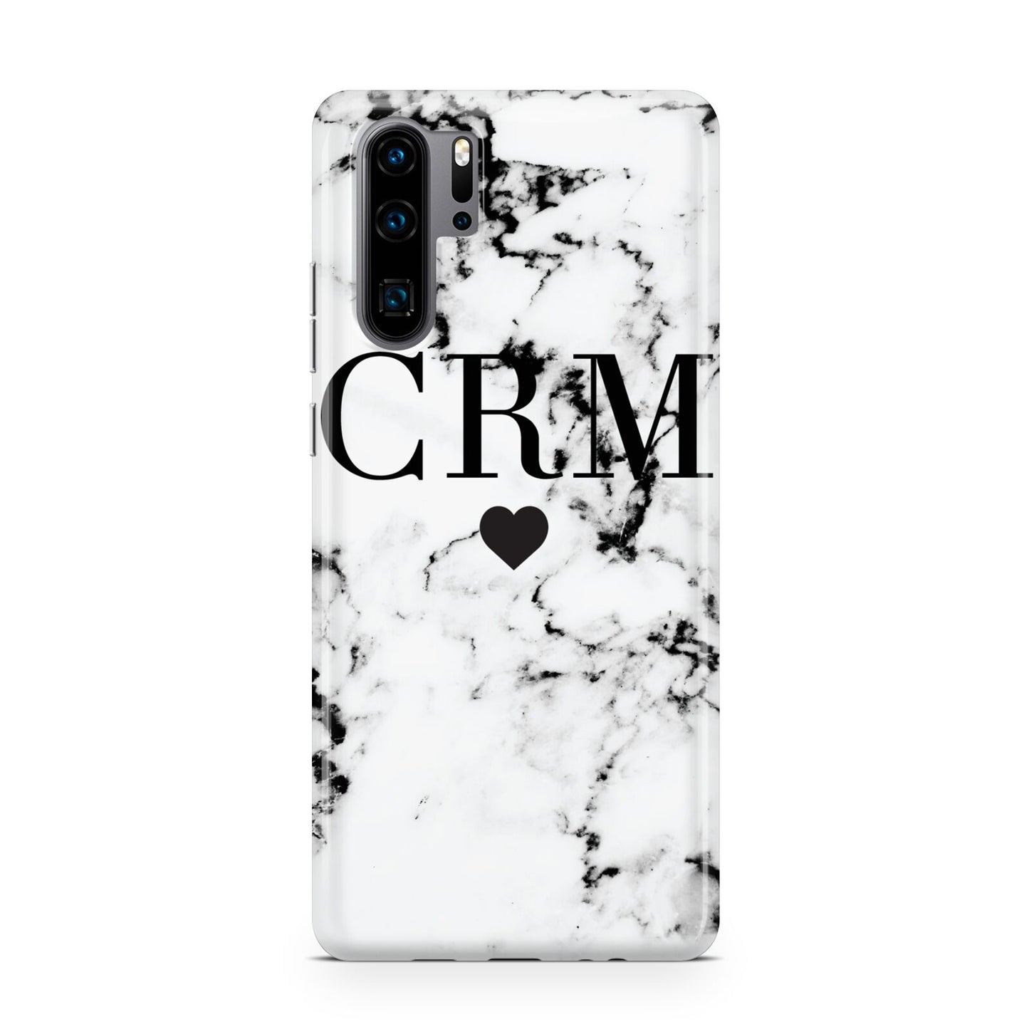 Marble Heart Personalised Initials Huawei P30 Pro Phone Case