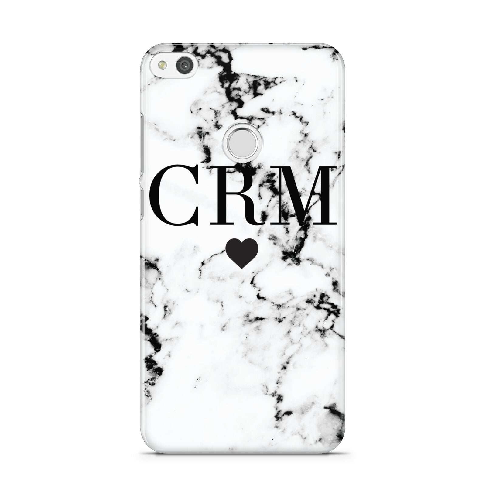 Marble Heart Personalised Initials Huawei P8 Lite Case