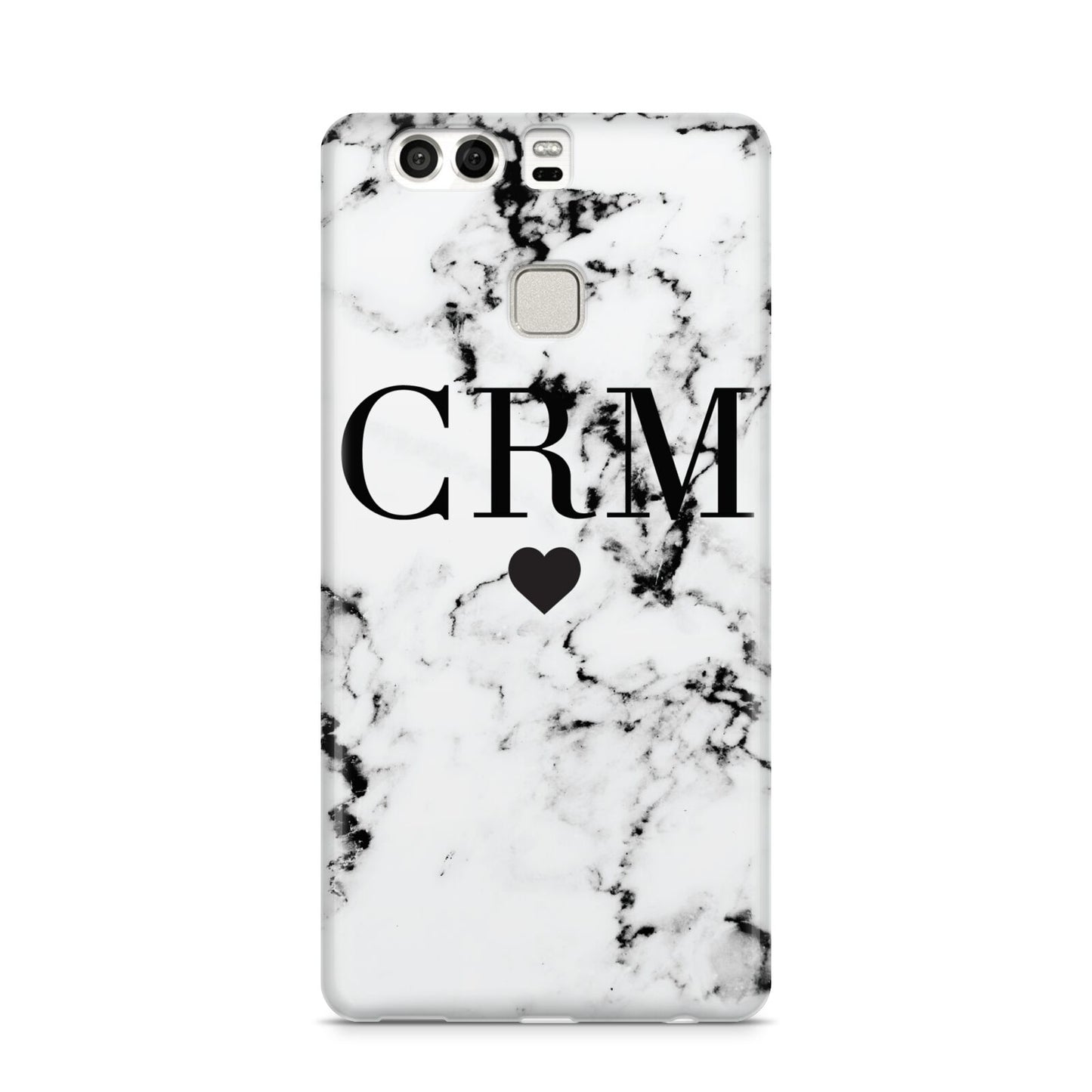 Marble Heart Personalised Initials Huawei P9 Case