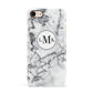 Marble Initials Circle Personalised Apple iPhone 7 8 3D Snap Case