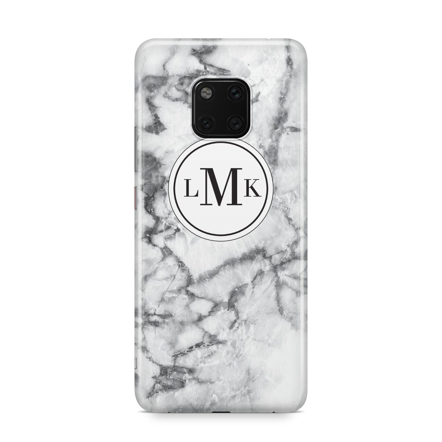 Marble Initials Circle Personalised Huawei Mate 20 Pro Phone Case