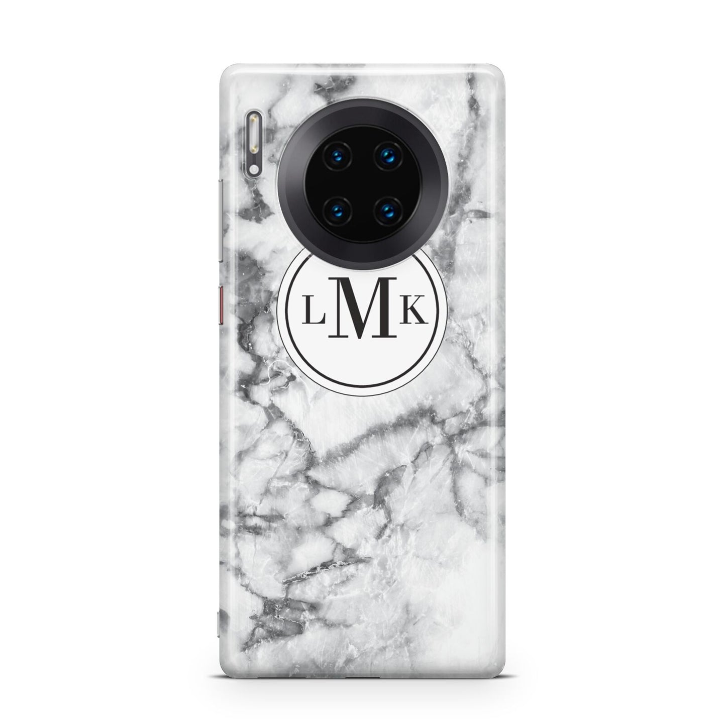 Marble Initials Circle Personalised Huawei Mate 30 Pro Phone Case