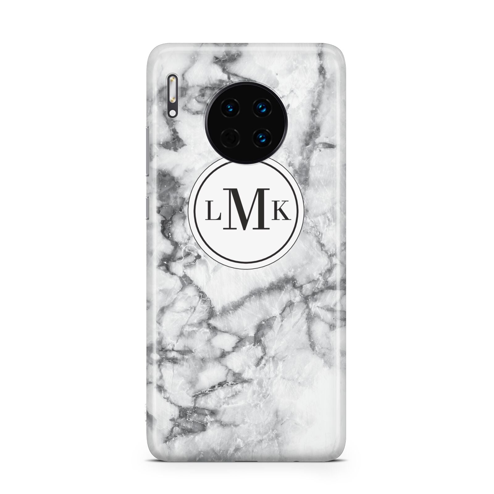 Marble Initials Circle Personalised Huawei Mate 30