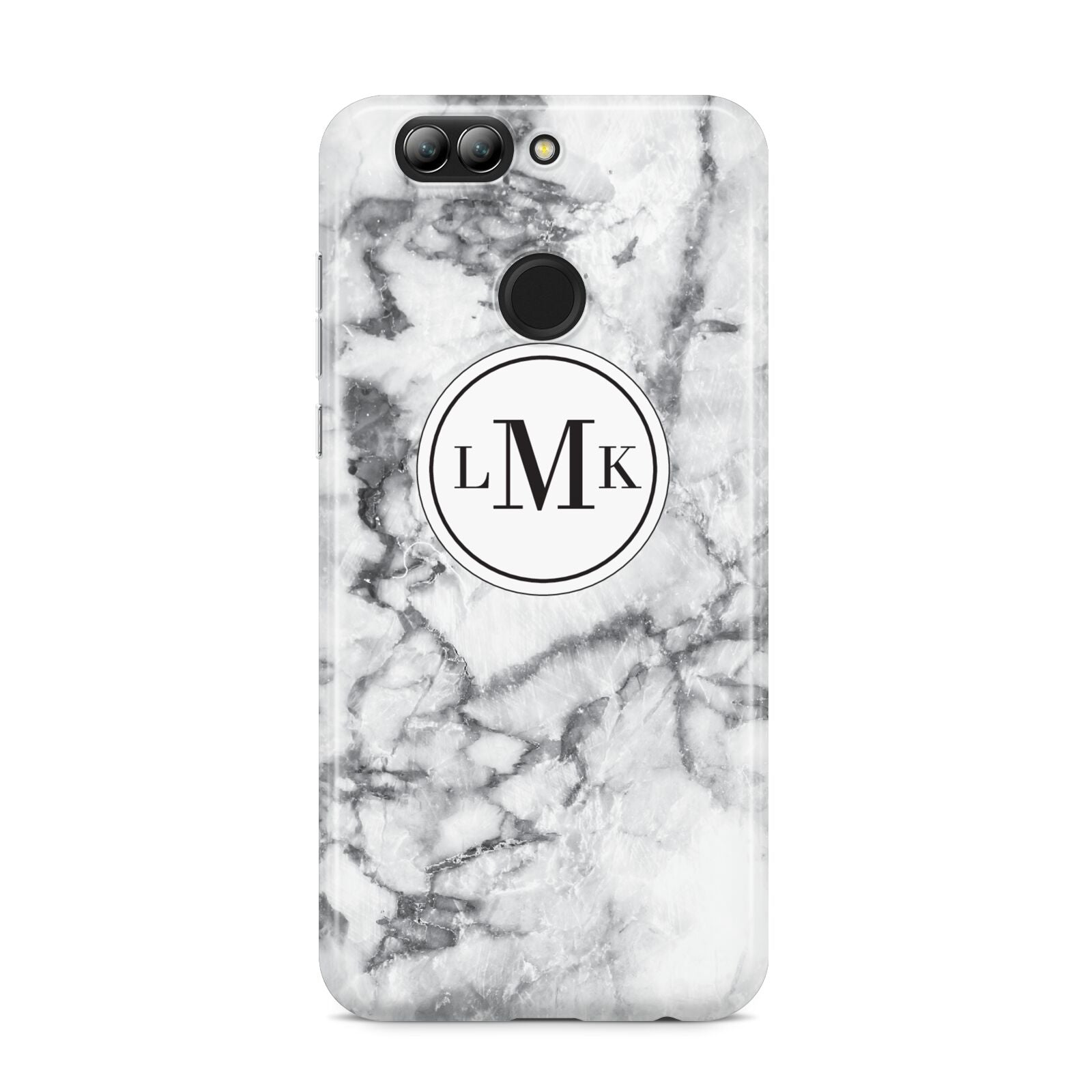 Marble Initials Circle Personalised Huawei Nova 2s Phone Case