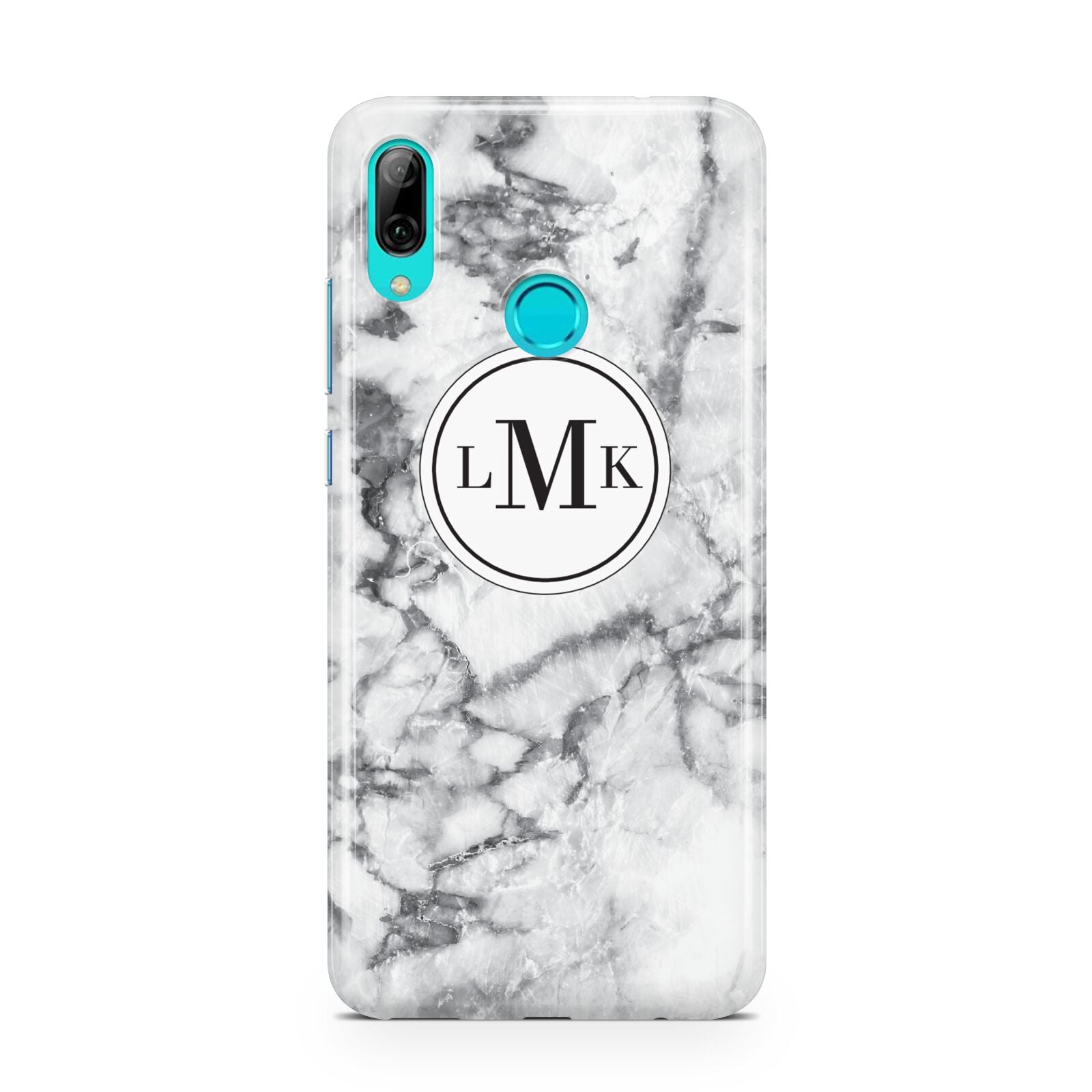 Marble Initials Circle Personalised Huawei P Smart 2019 Case