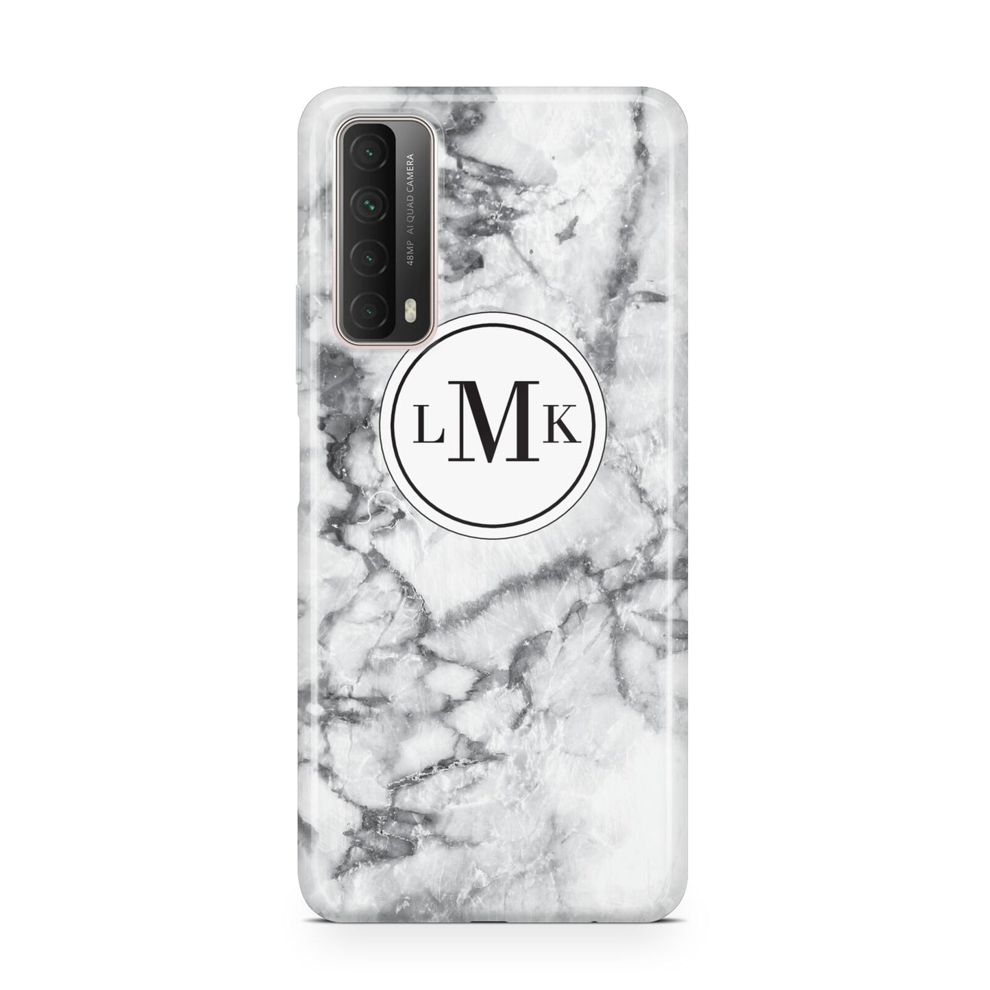 Marble Initials Circle Personalised Huawei P Smart 2021