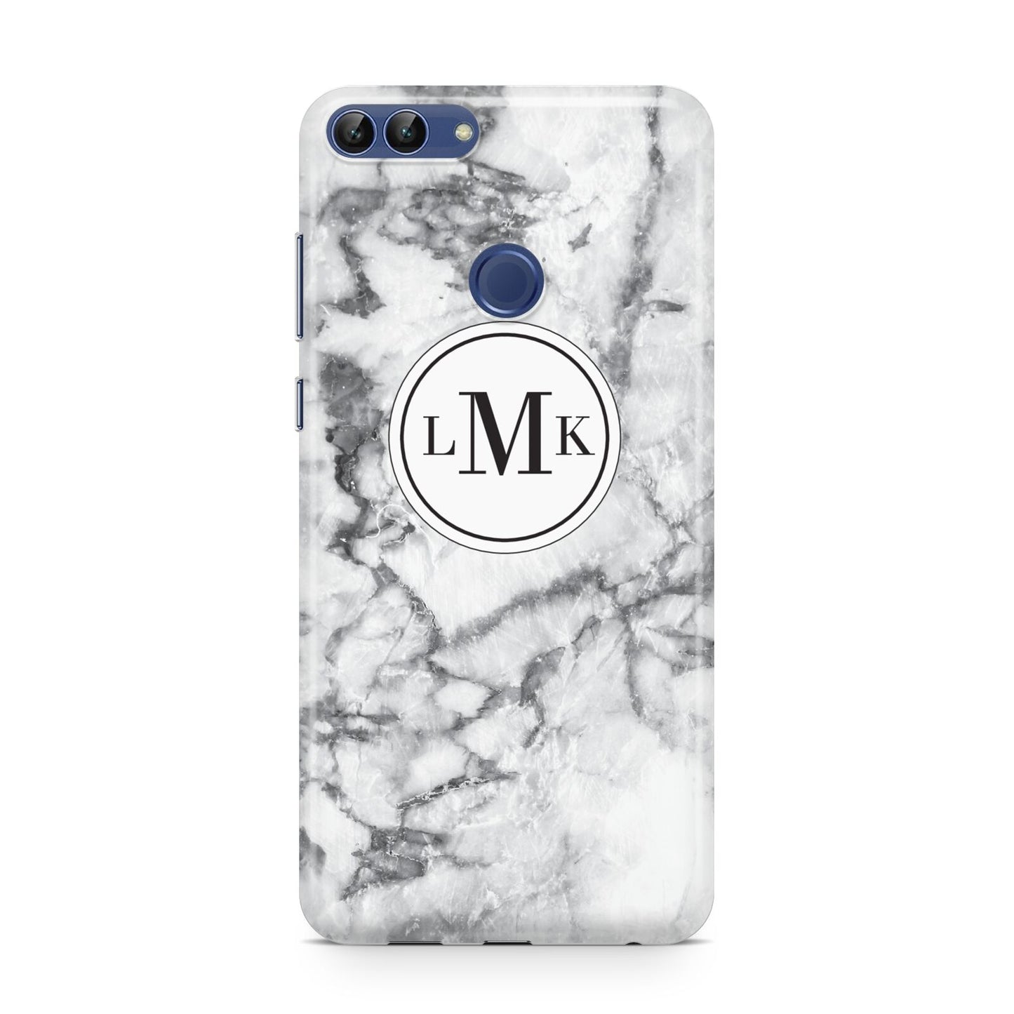 Marble Initials Circle Personalised Huawei P Smart Case