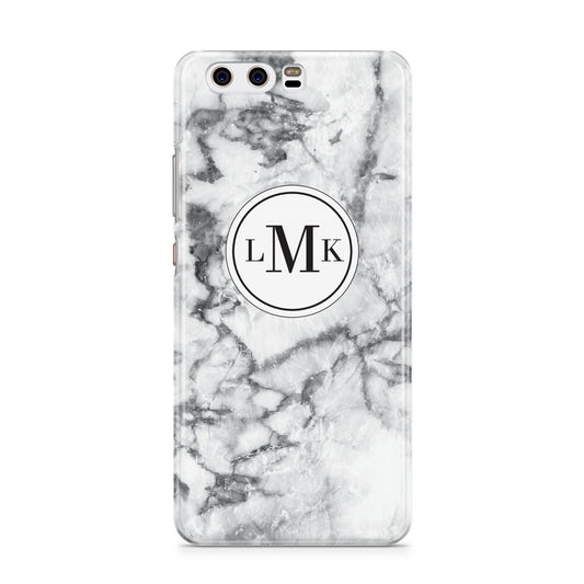 Marble Initials Circle Personalised Huawei P10 Phone Case