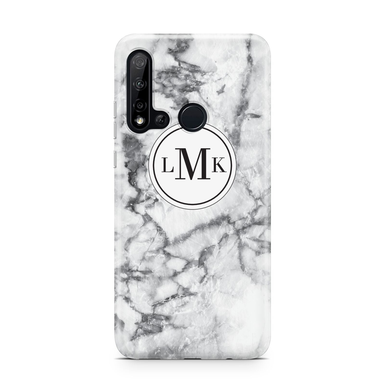 Marble Initials Circle Personalised Huawei P20 Lite 5G Phone Case