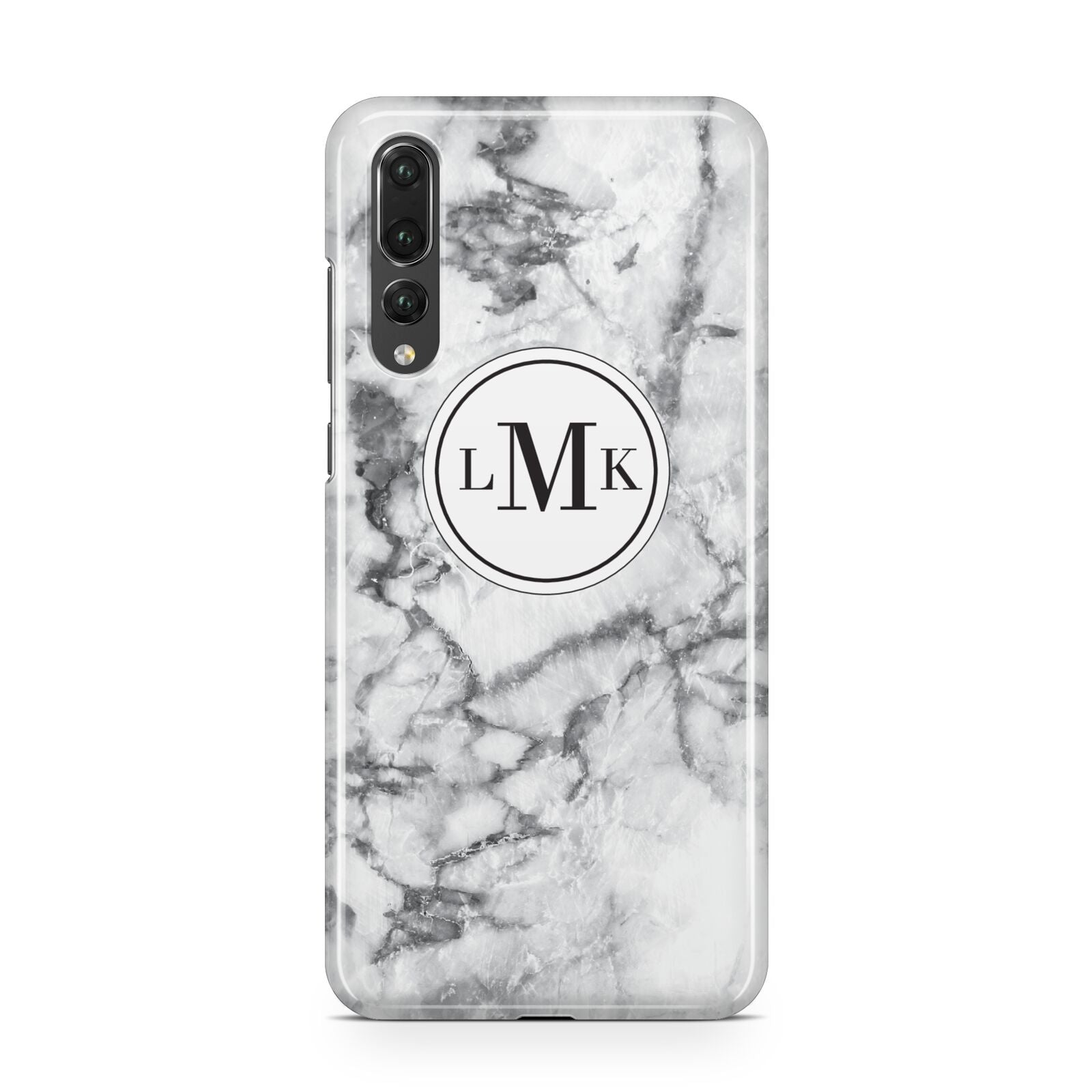 Marble Initials Circle Personalised Huawei P20 Pro Phone Case