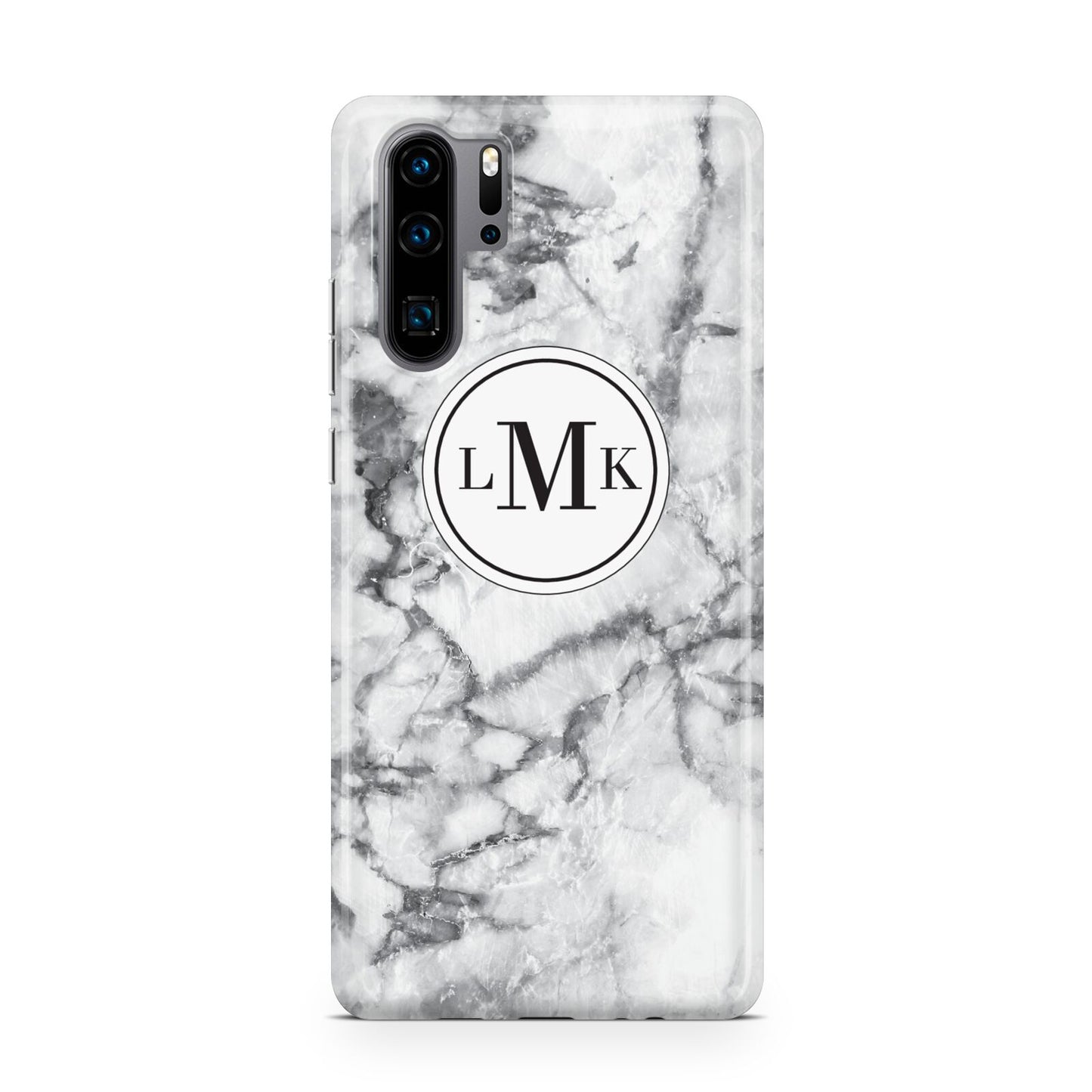 Marble Initials Circle Personalised Huawei P30 Pro Phone Case