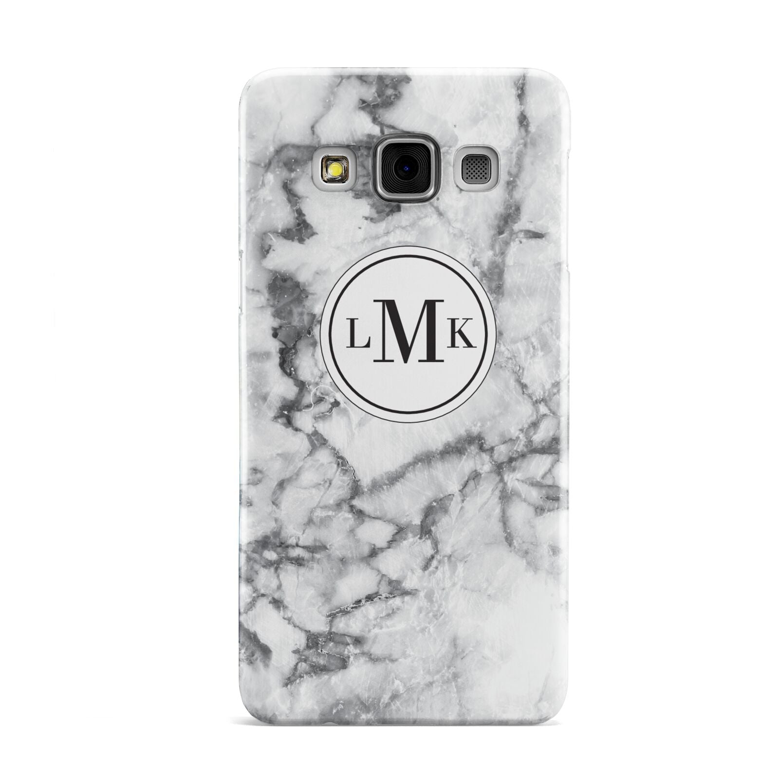 Marble Initials Circle Personalised Samsung Galaxy A3 Case