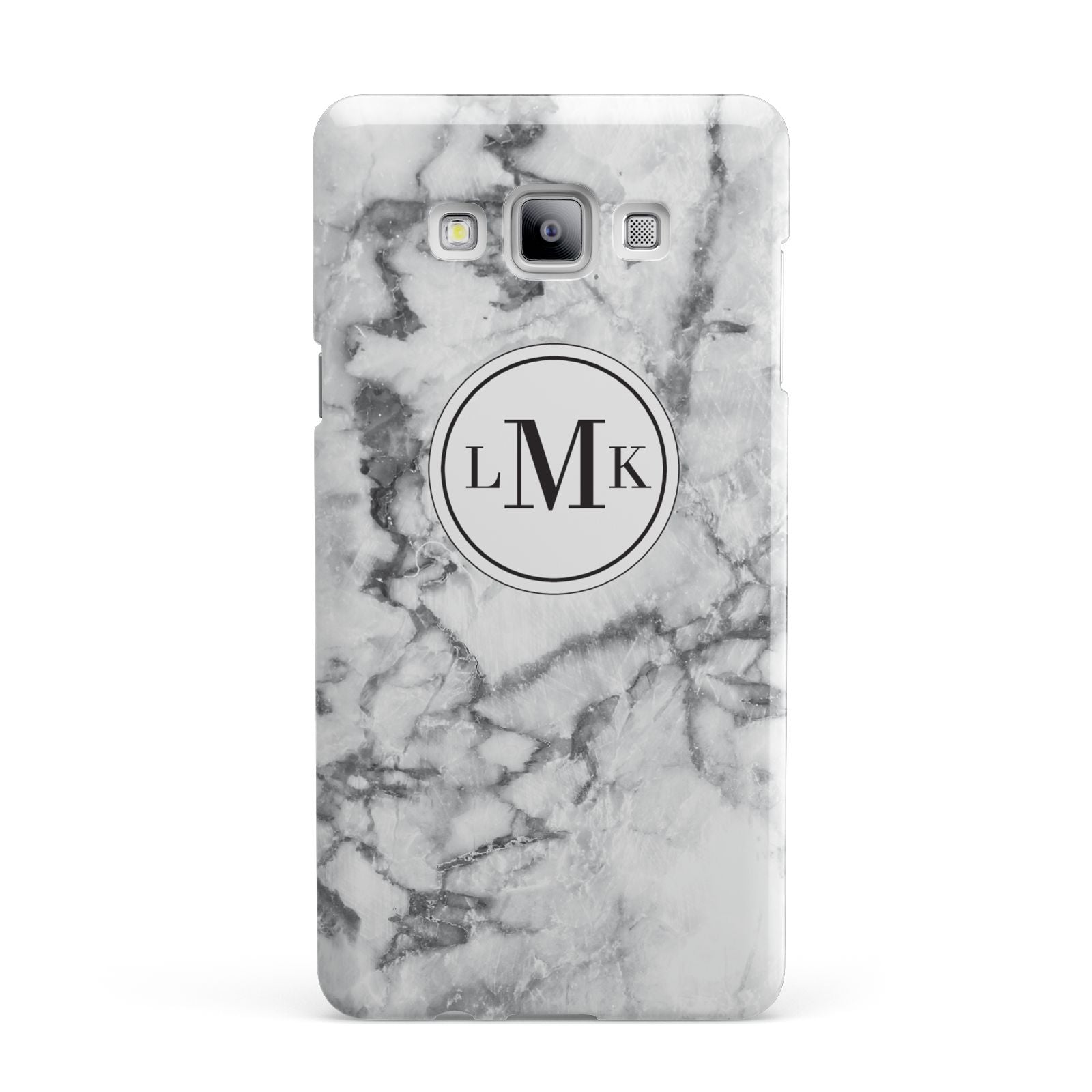 Marble Initials Circle Personalised Samsung Galaxy A7 2015 Case