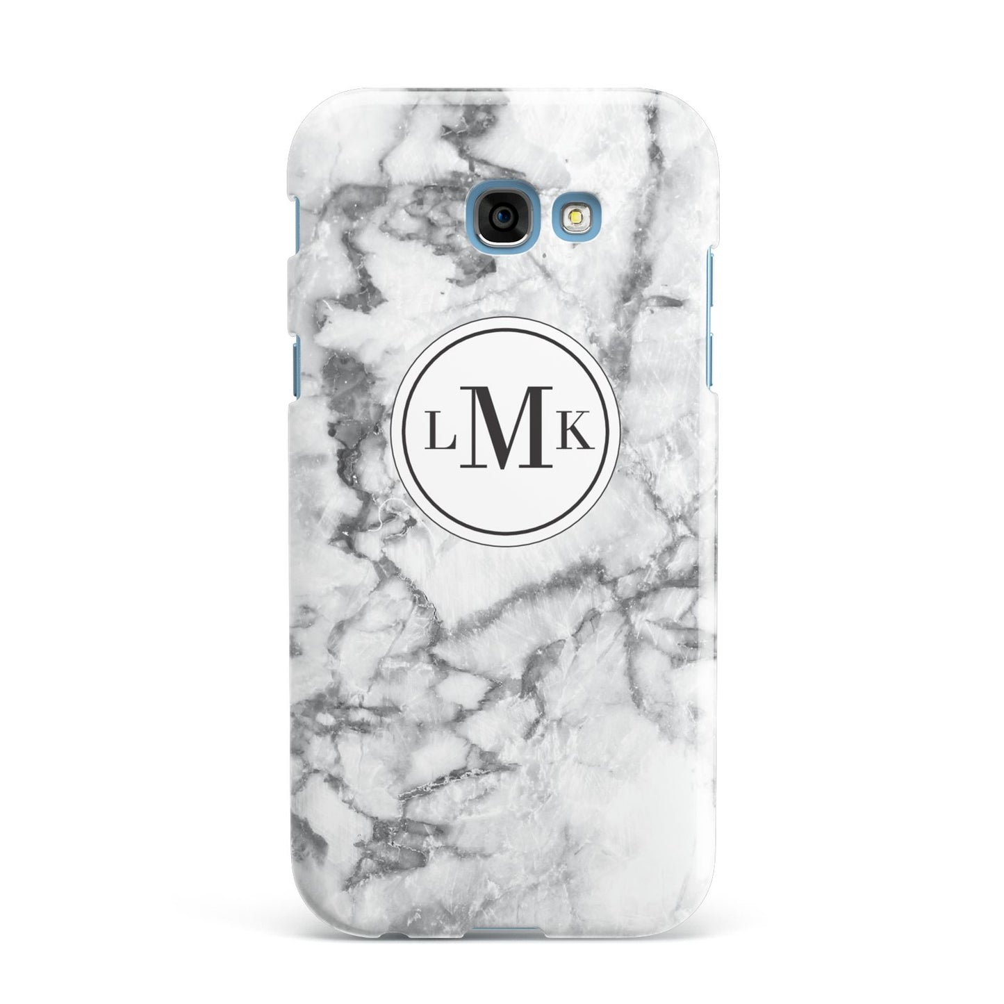 Marble Initials Circle Personalised Samsung Galaxy A7 2017 Case