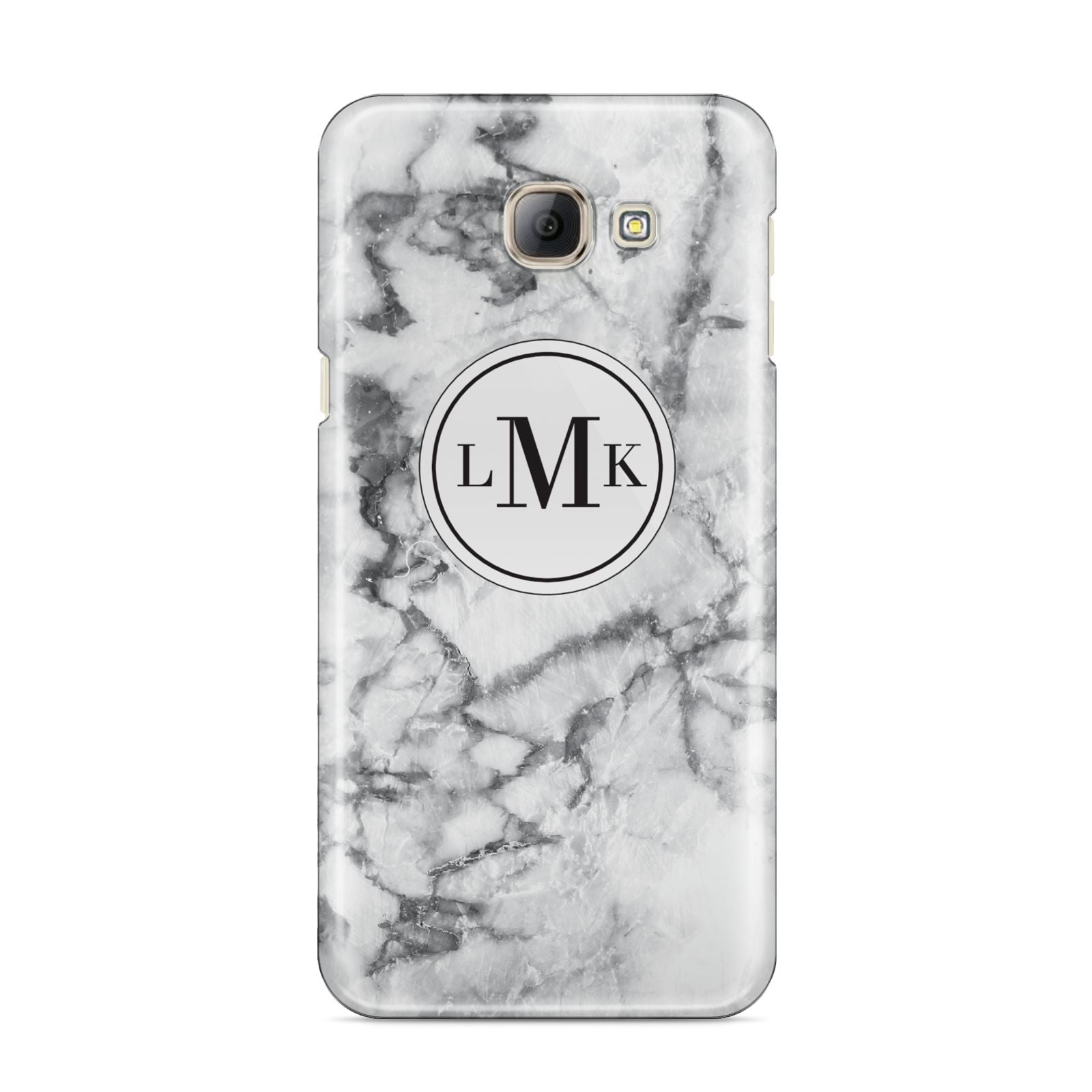 Marble Initials Circle Personalised Samsung Galaxy A8 2016 Case