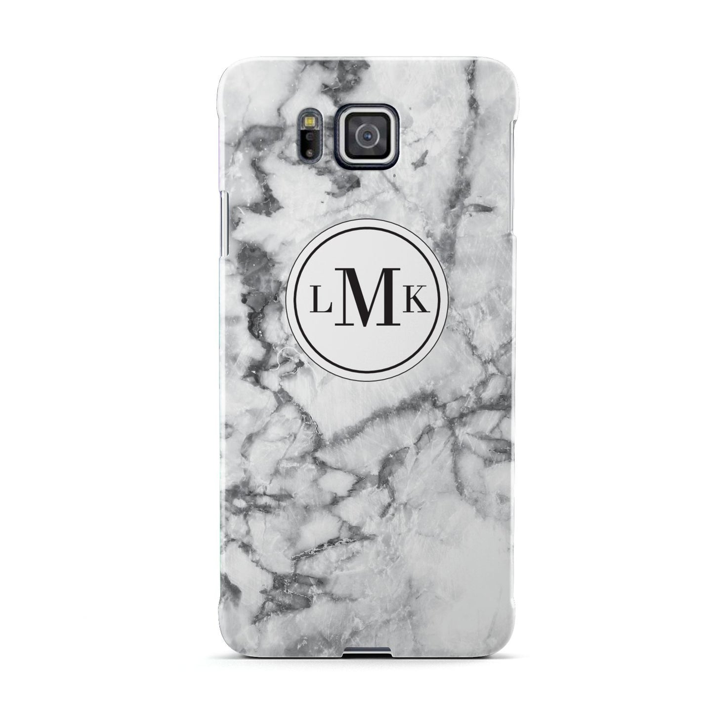 Marble Initials Circle Personalised Samsung Galaxy Alpha Case