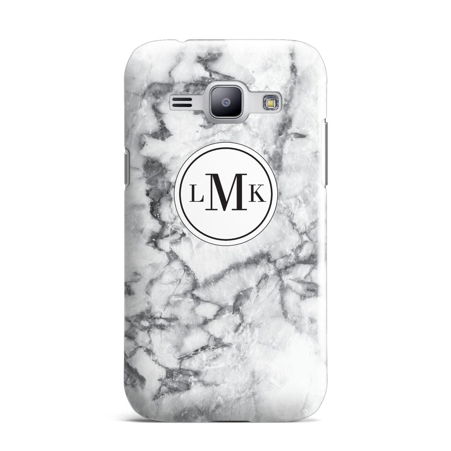 Marble Initials Circle Personalised Samsung Galaxy J1 2015 Case