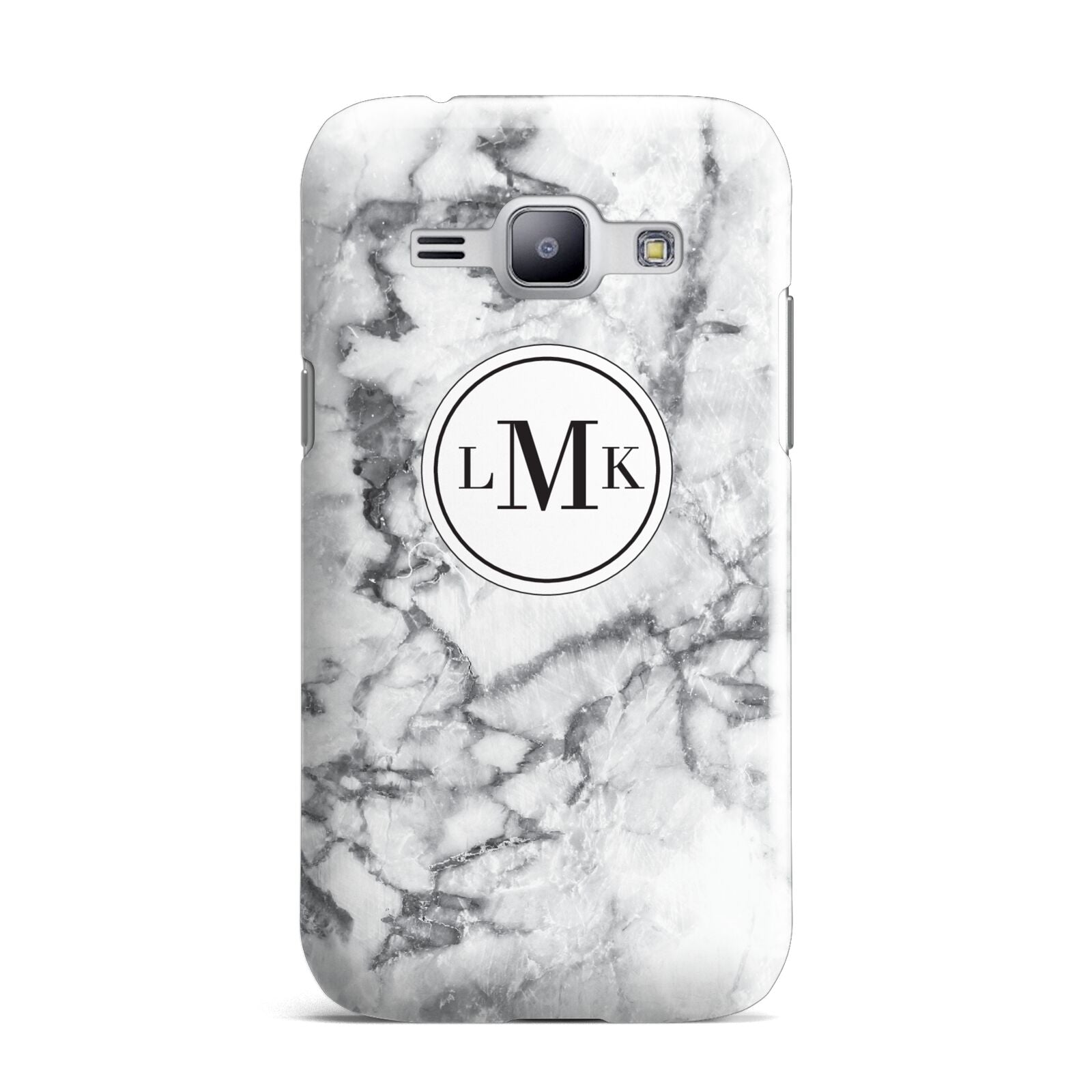 Marble Initials Circle Personalised Samsung Galaxy J1 2015 Case