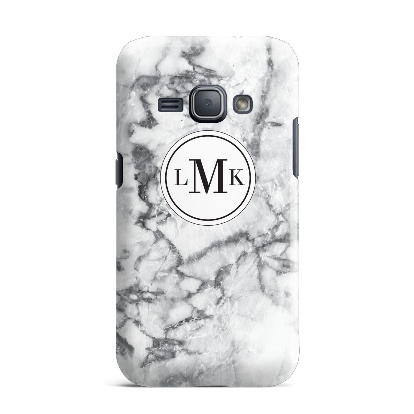 Marble Initials Circle Personalised Samsung Galaxy J1 2016 Case