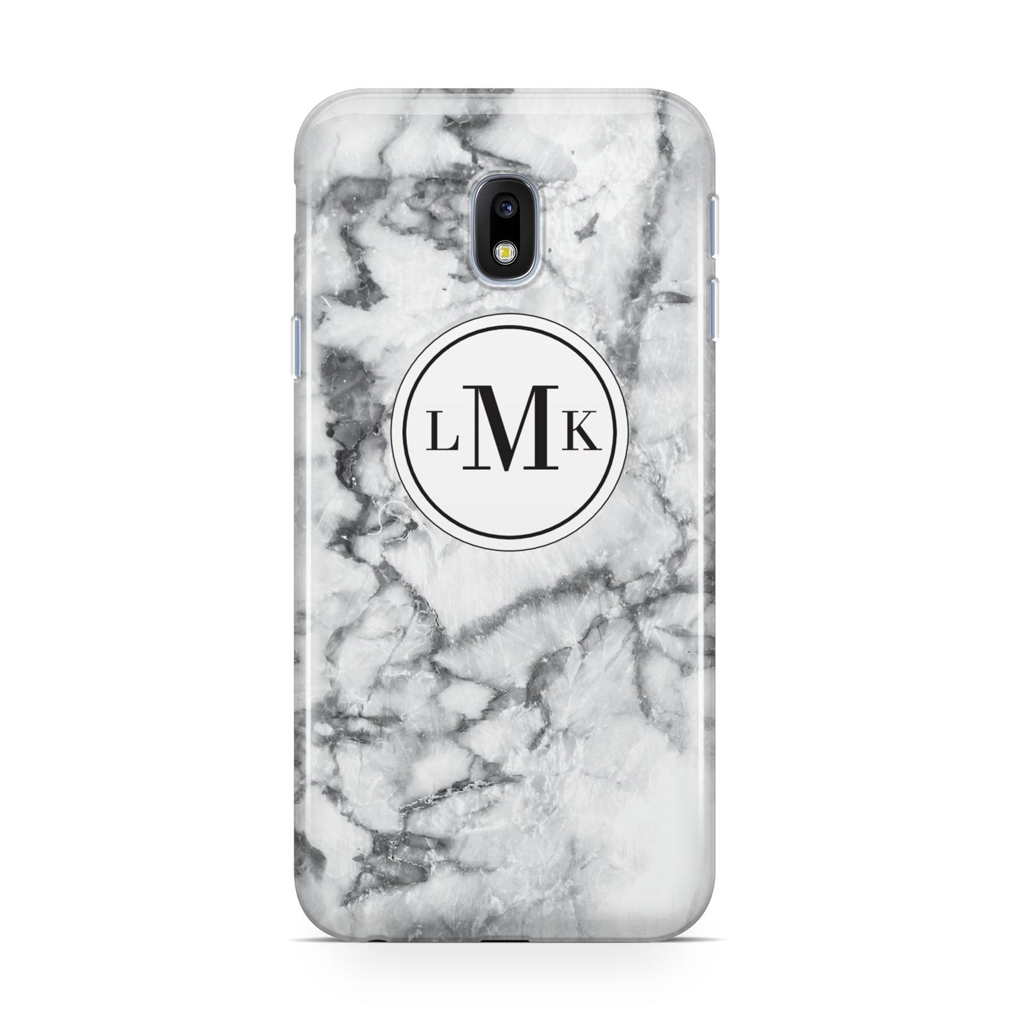 Marble Initials Circle Personalised Samsung Galaxy J3 2017 Case