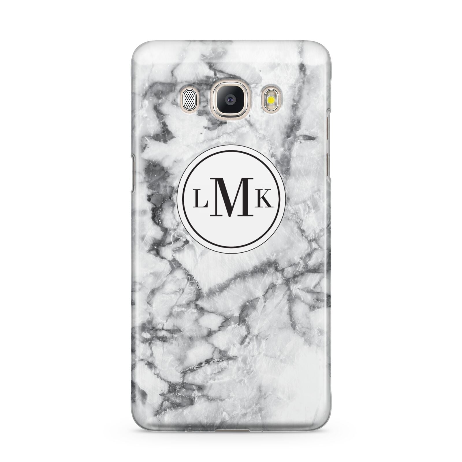 Marble Initials Circle Personalised Samsung Galaxy J5 2016 Case