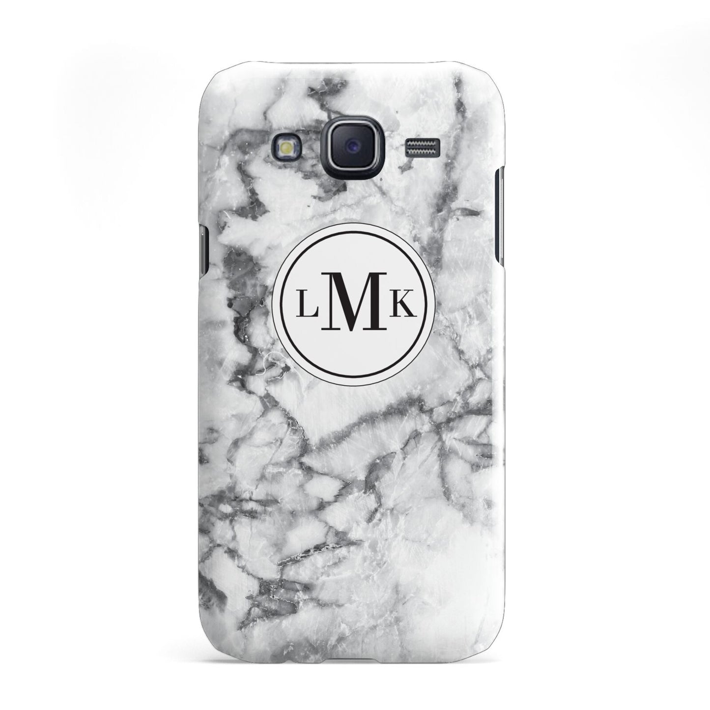 Marble Initials Circle Personalised Samsung Galaxy J5 Case