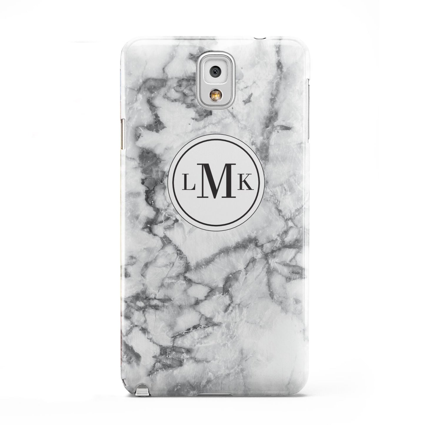 Marble Initials Circle Personalised Samsung Galaxy Note 3 Case