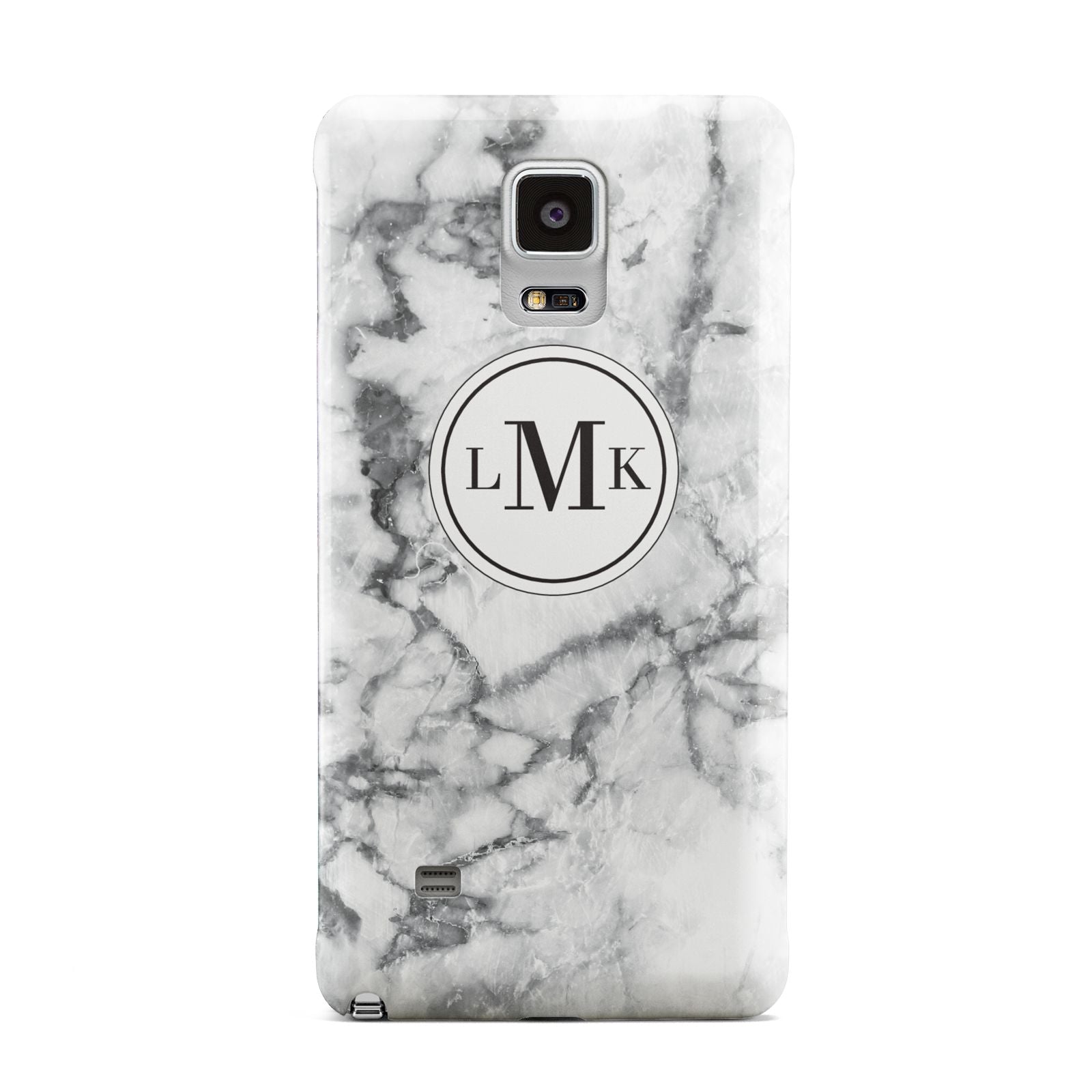 Marble Initials Circle Personalised Samsung Galaxy Note 4 Case