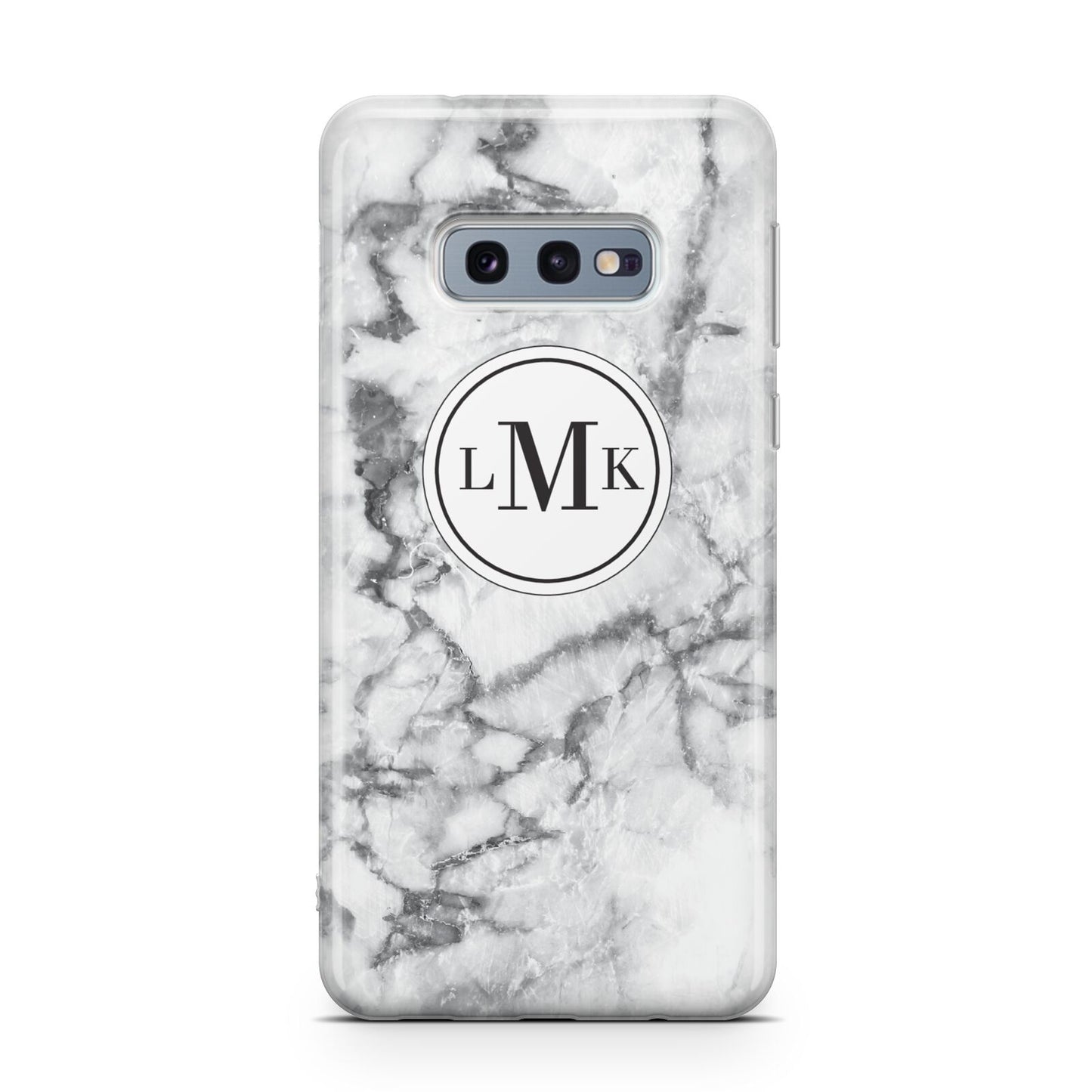 Marble Initials Circle Personalised Samsung Galaxy S10E Case