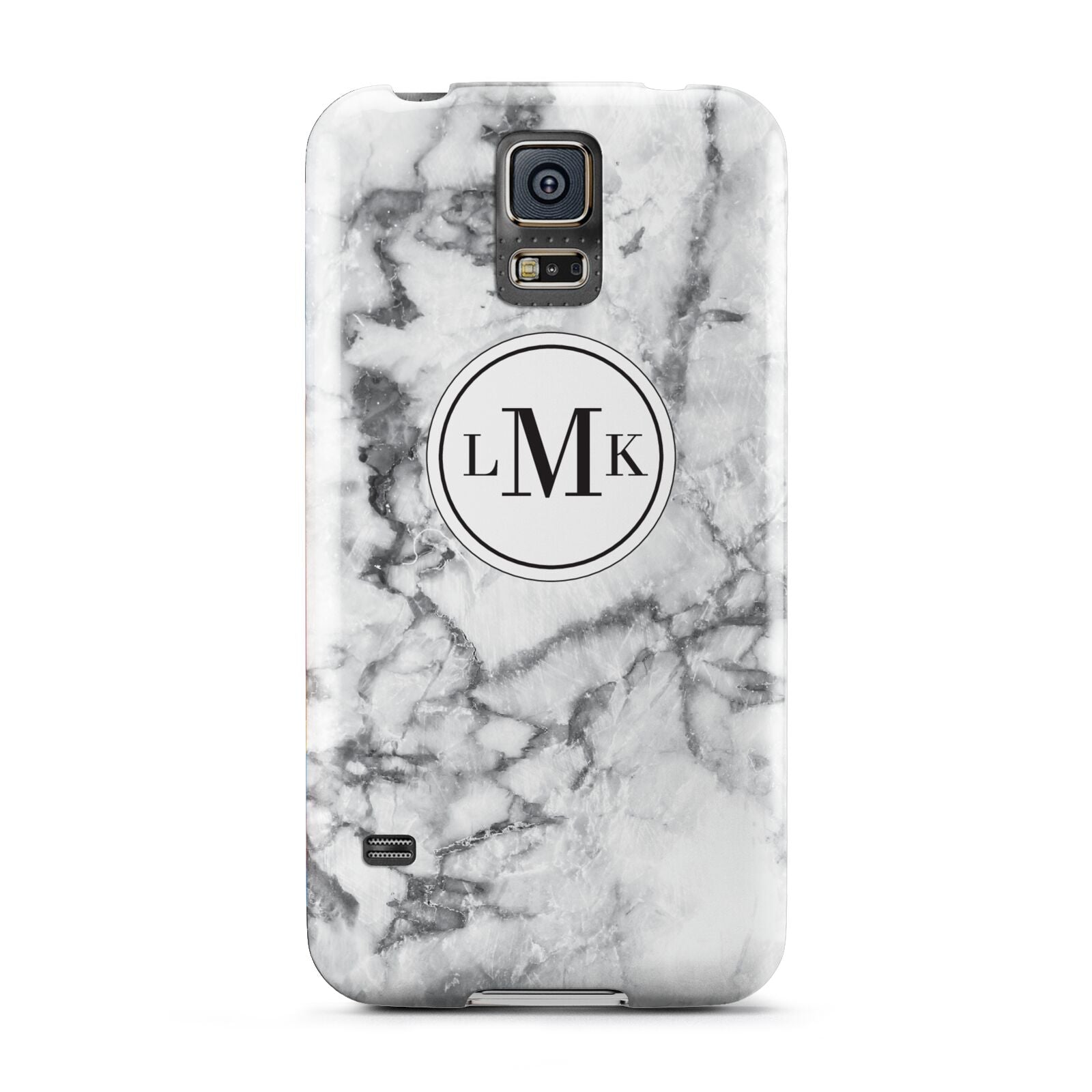 Marble Initials Circle Personalised Samsung Galaxy S5 Case