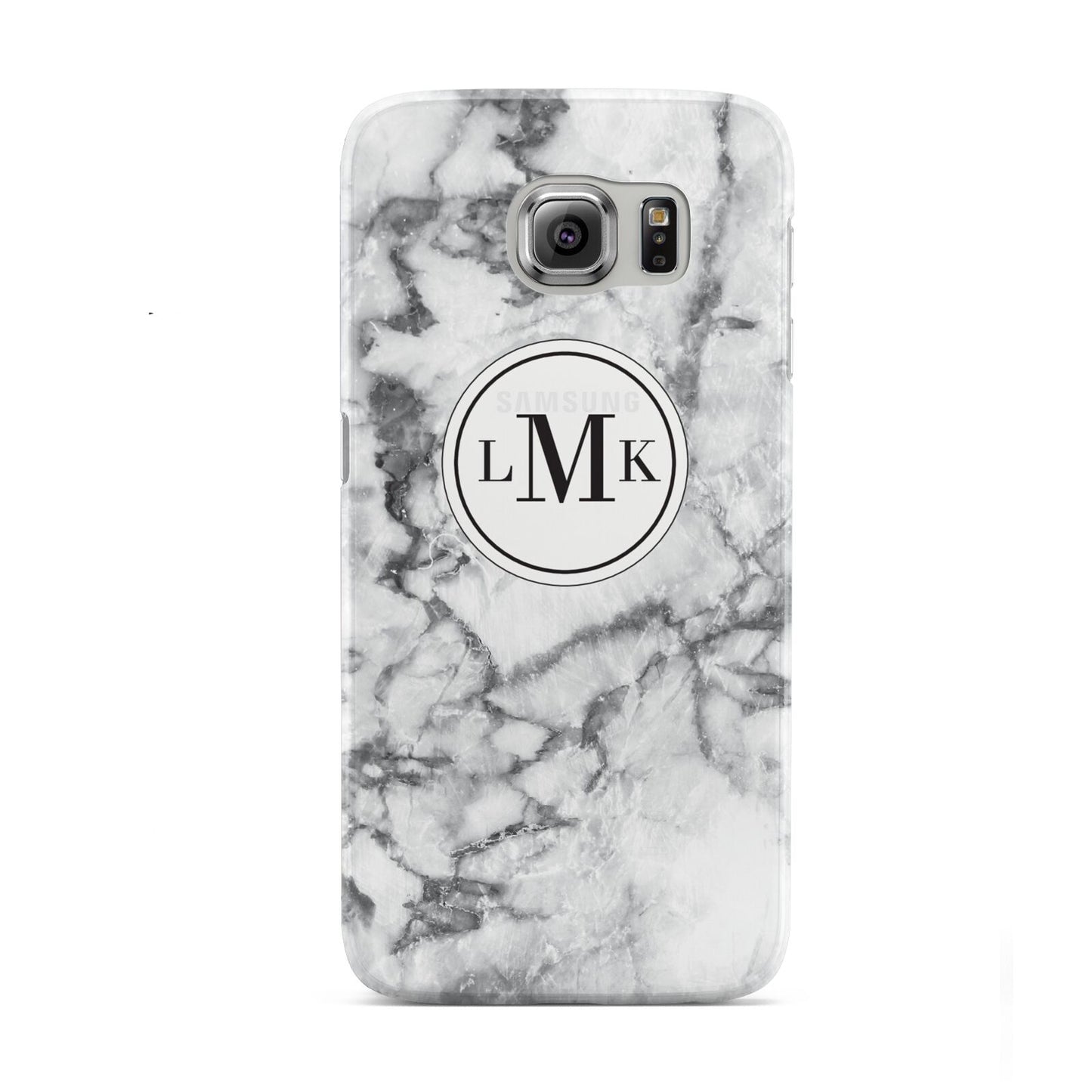 Marble Initials Circle Personalised Samsung Galaxy S6 Case