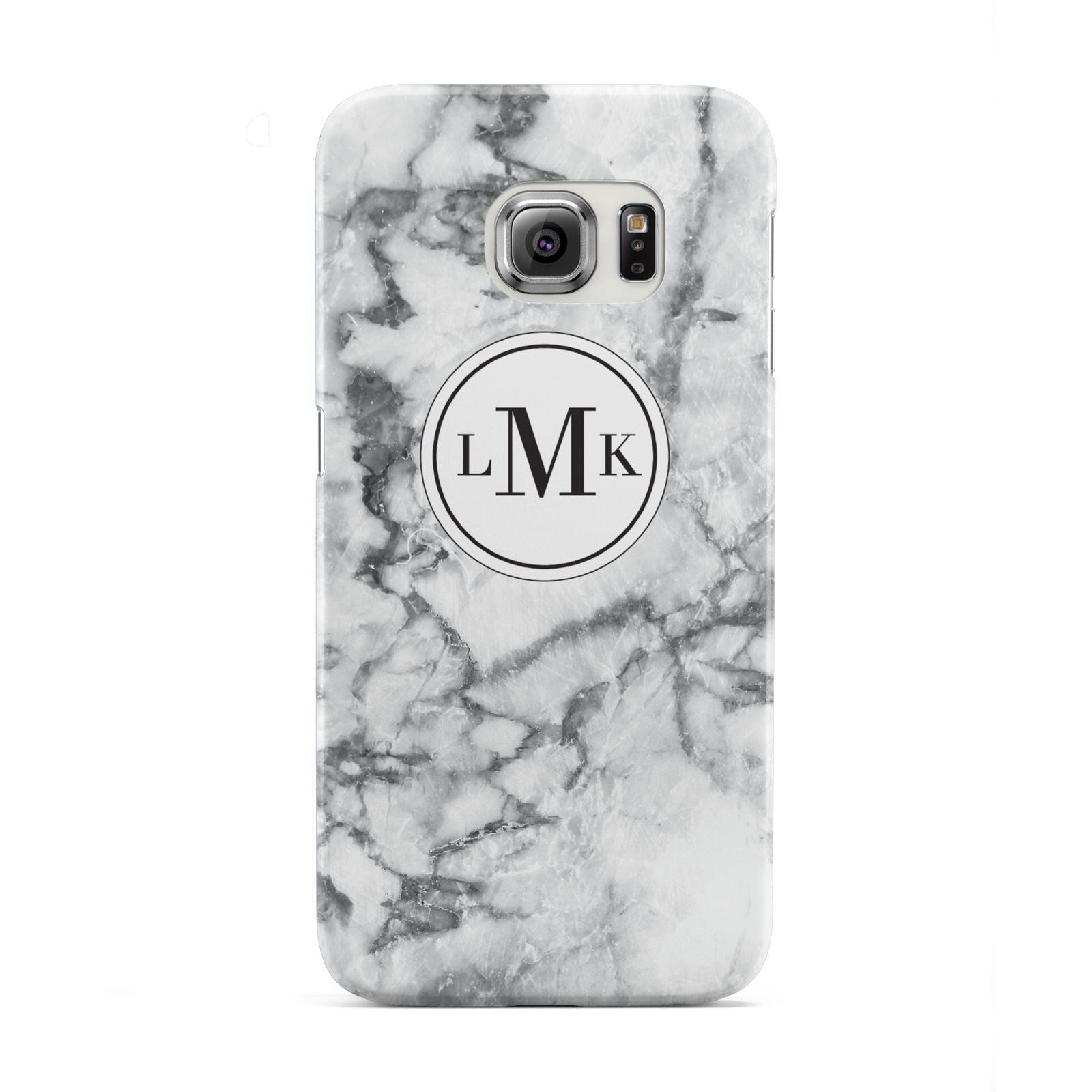 Marble Initials Circle Personalised Samsung Galaxy S6 Edge Case