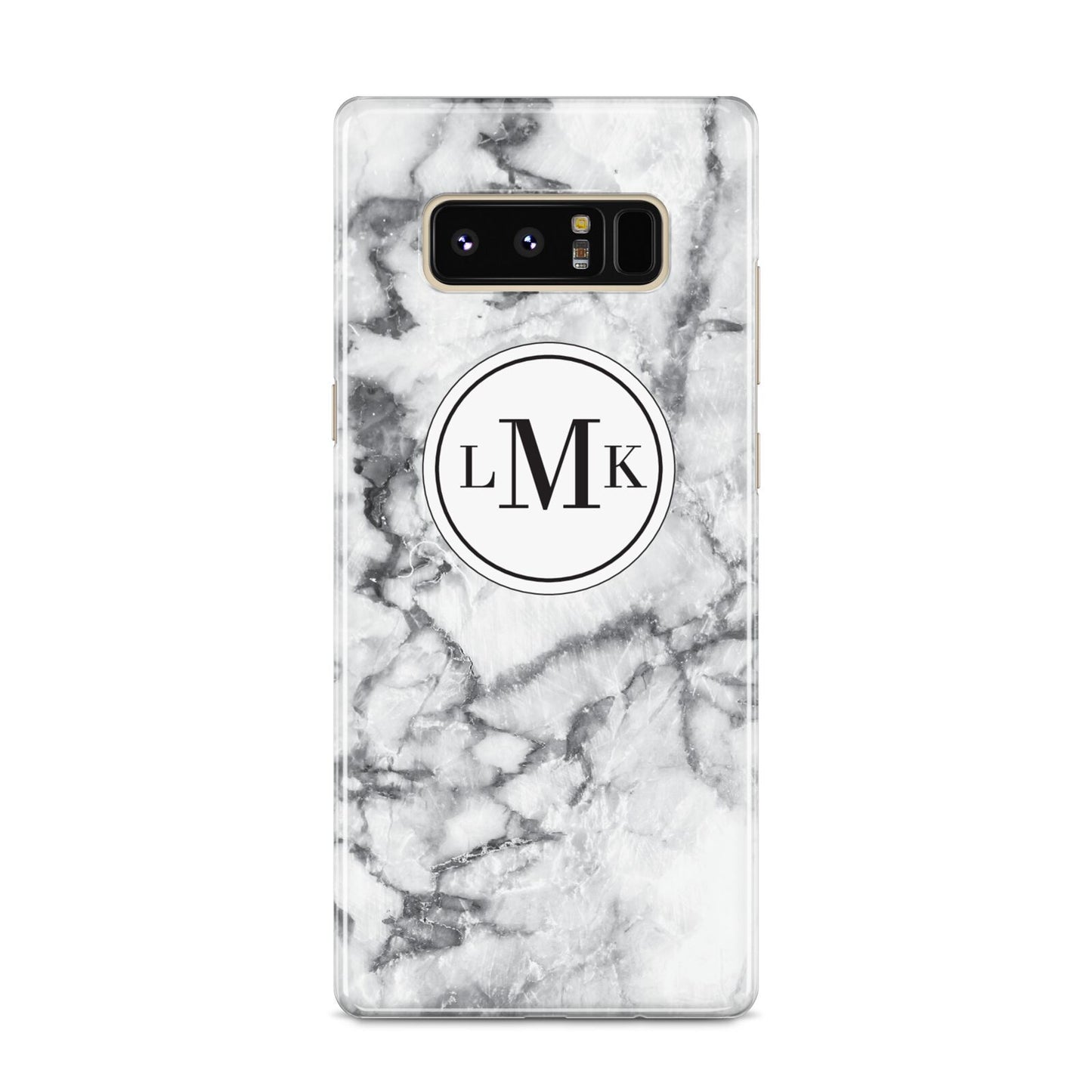 Marble Initials Circle Personalised Samsung Galaxy S8 Case