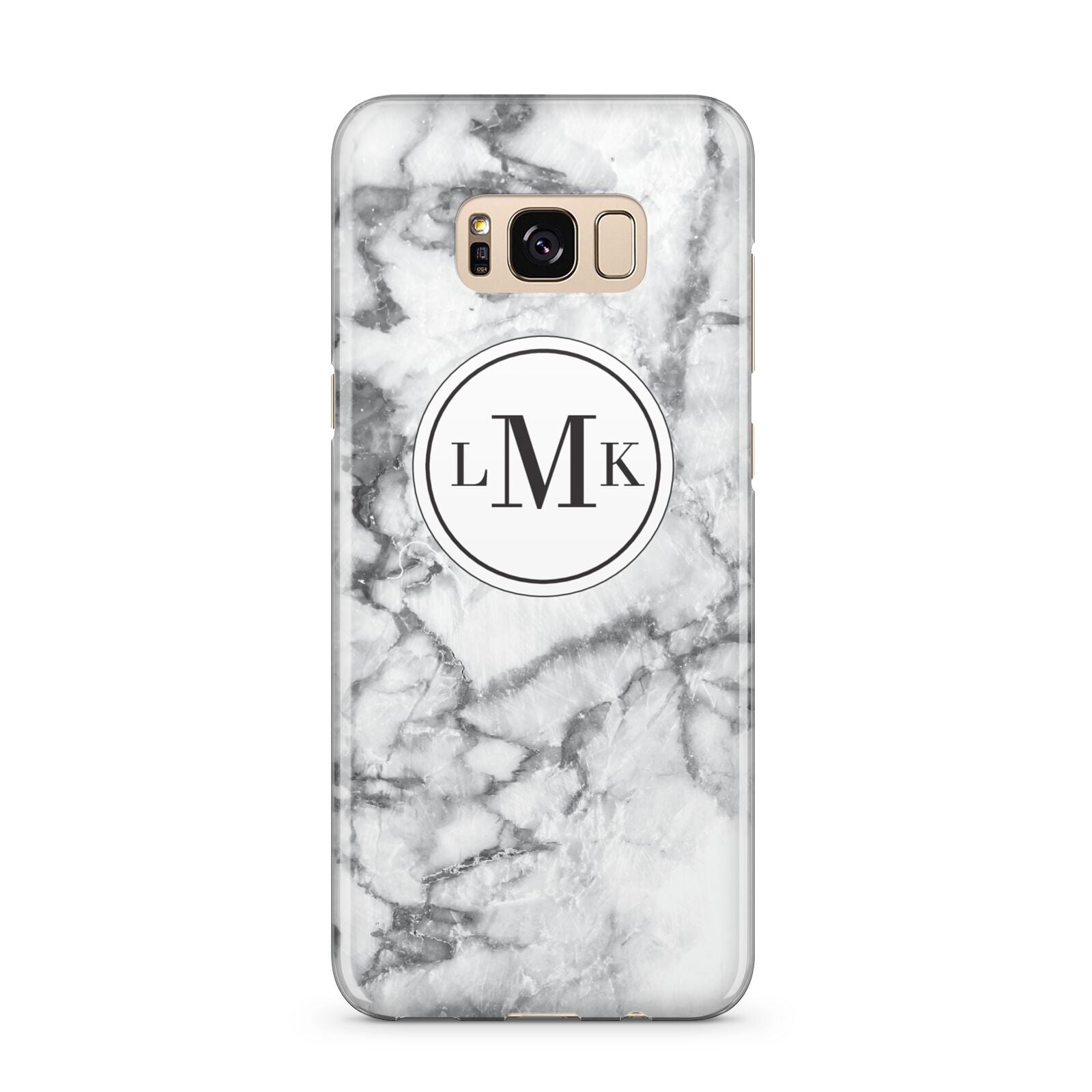 Marble Initials Circle Personalised Samsung Galaxy S8 Plus Case