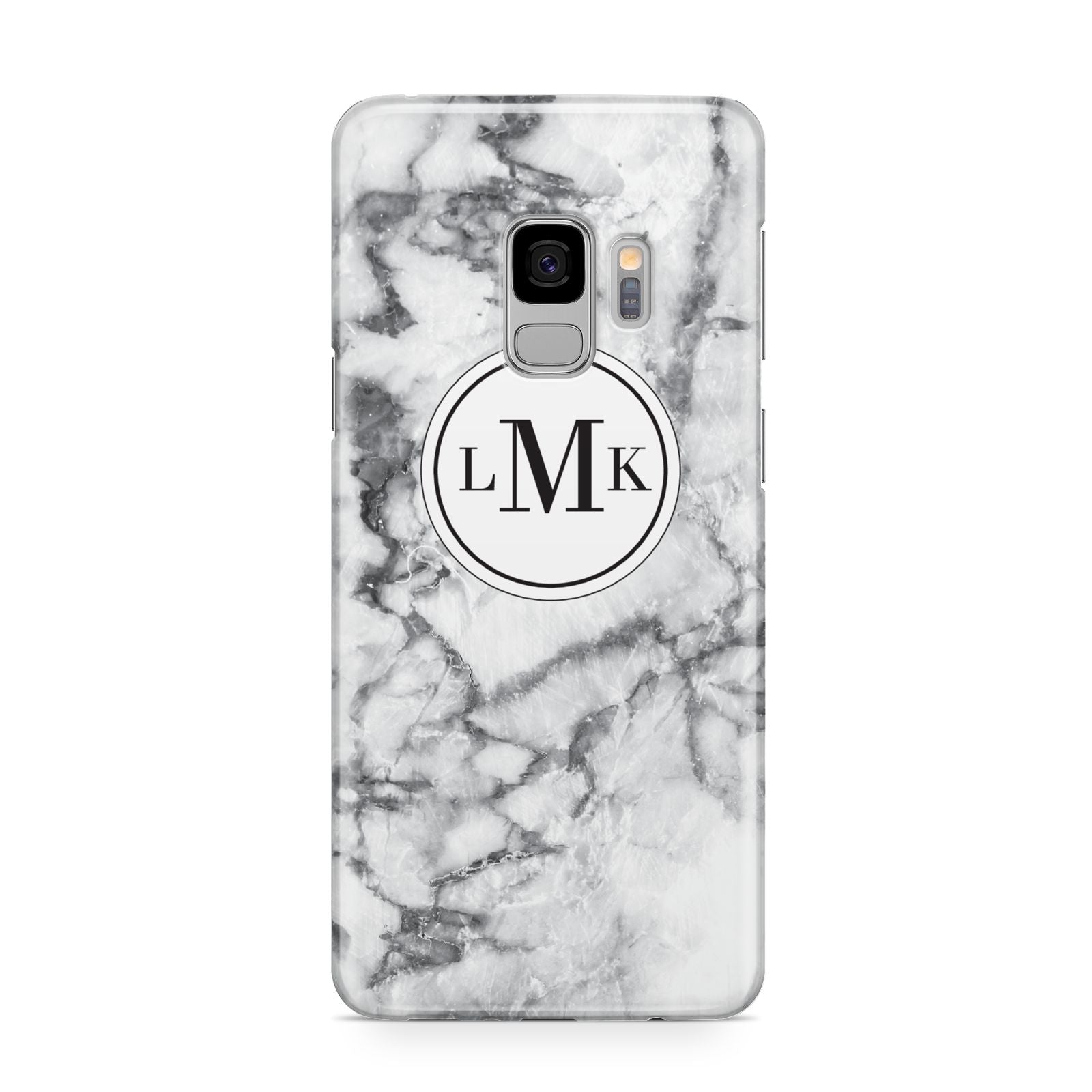 Marble Initials Circle Personalised Samsung Galaxy S9 Case