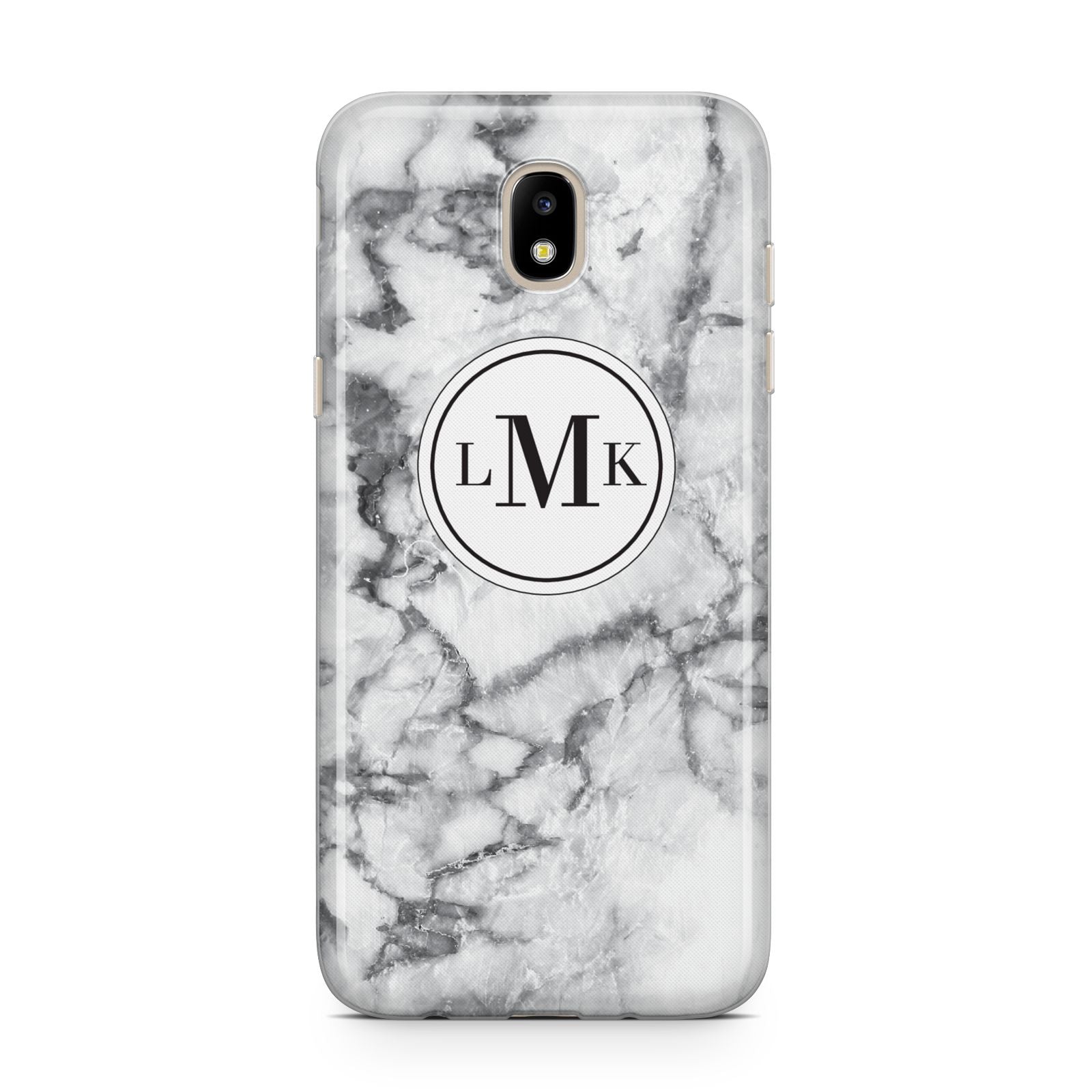 Marble Initials Circle Personalised Samsung J5 2017 Case