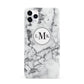 Marble Initials Circle Personalised iPhone 11 Pro Max 3D Snap Case