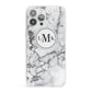 Marble Initials Circle Personalised iPhone 13 Pro Max Clear Bumper Case