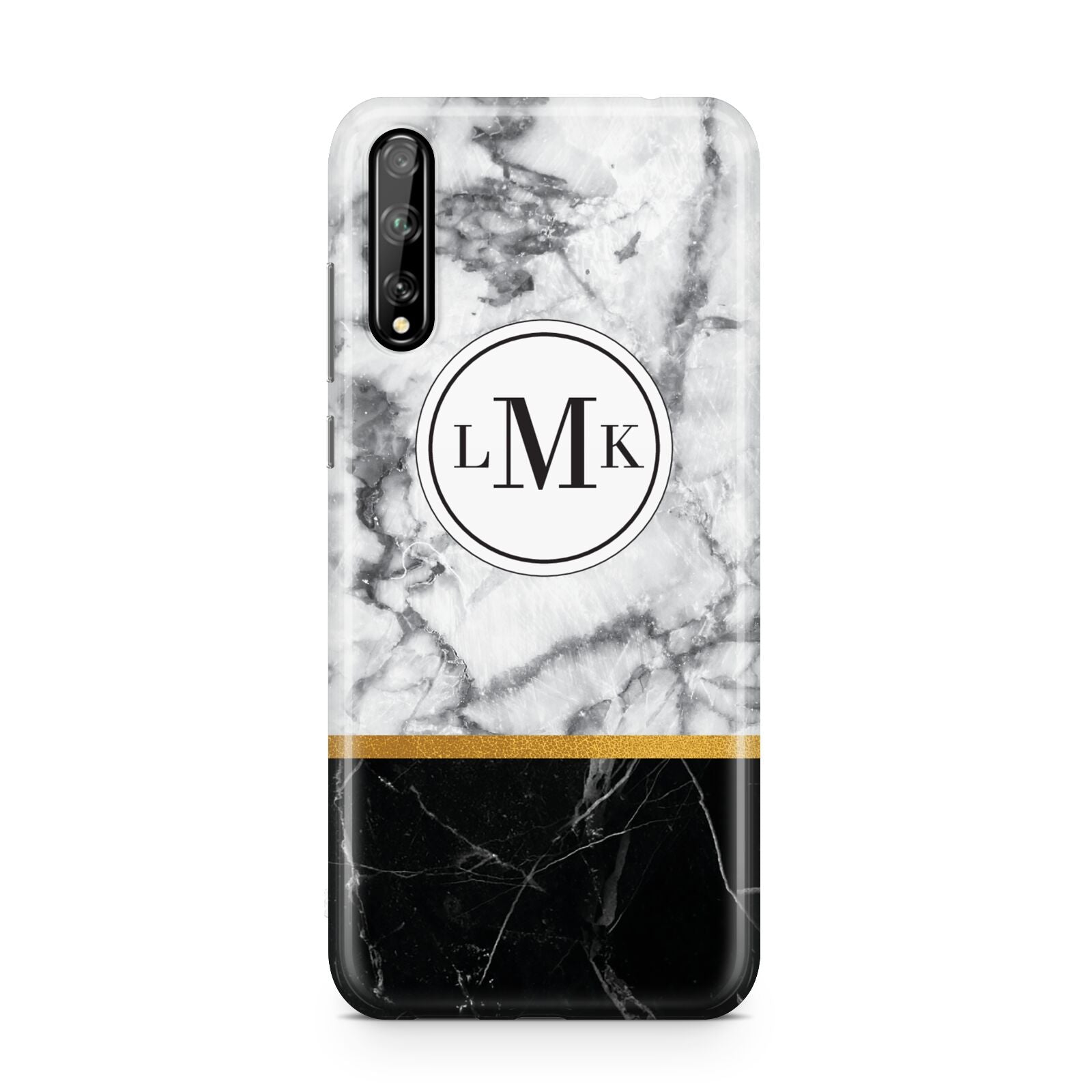 Marble Initials Geometric Personalised Huawei Enjoy 10s Phone Case